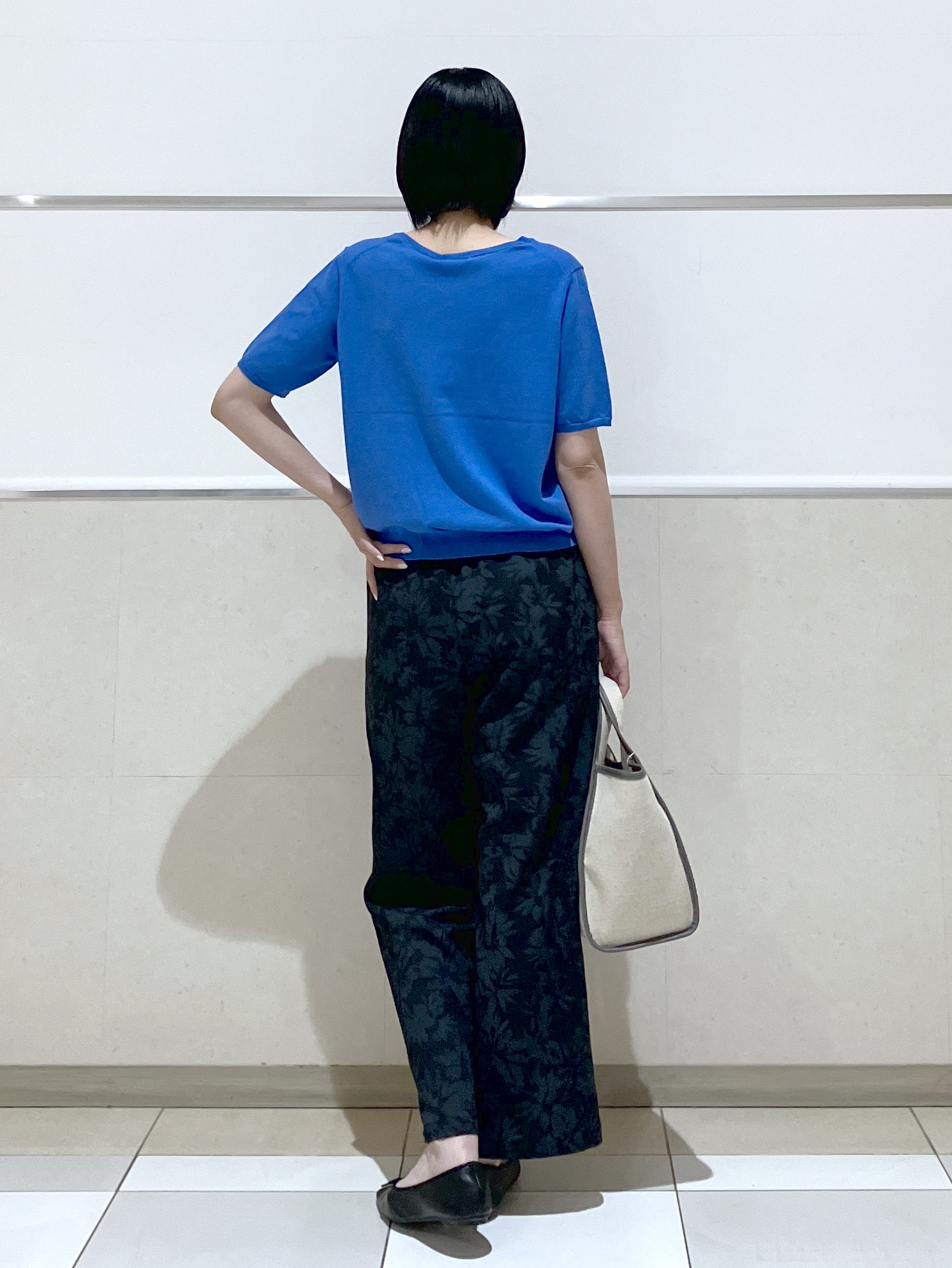 eriko さんの「Dessin｜【9色展開/接触冷感/UVカット】ドライタッチサマーニットT」を使ったコーディネート