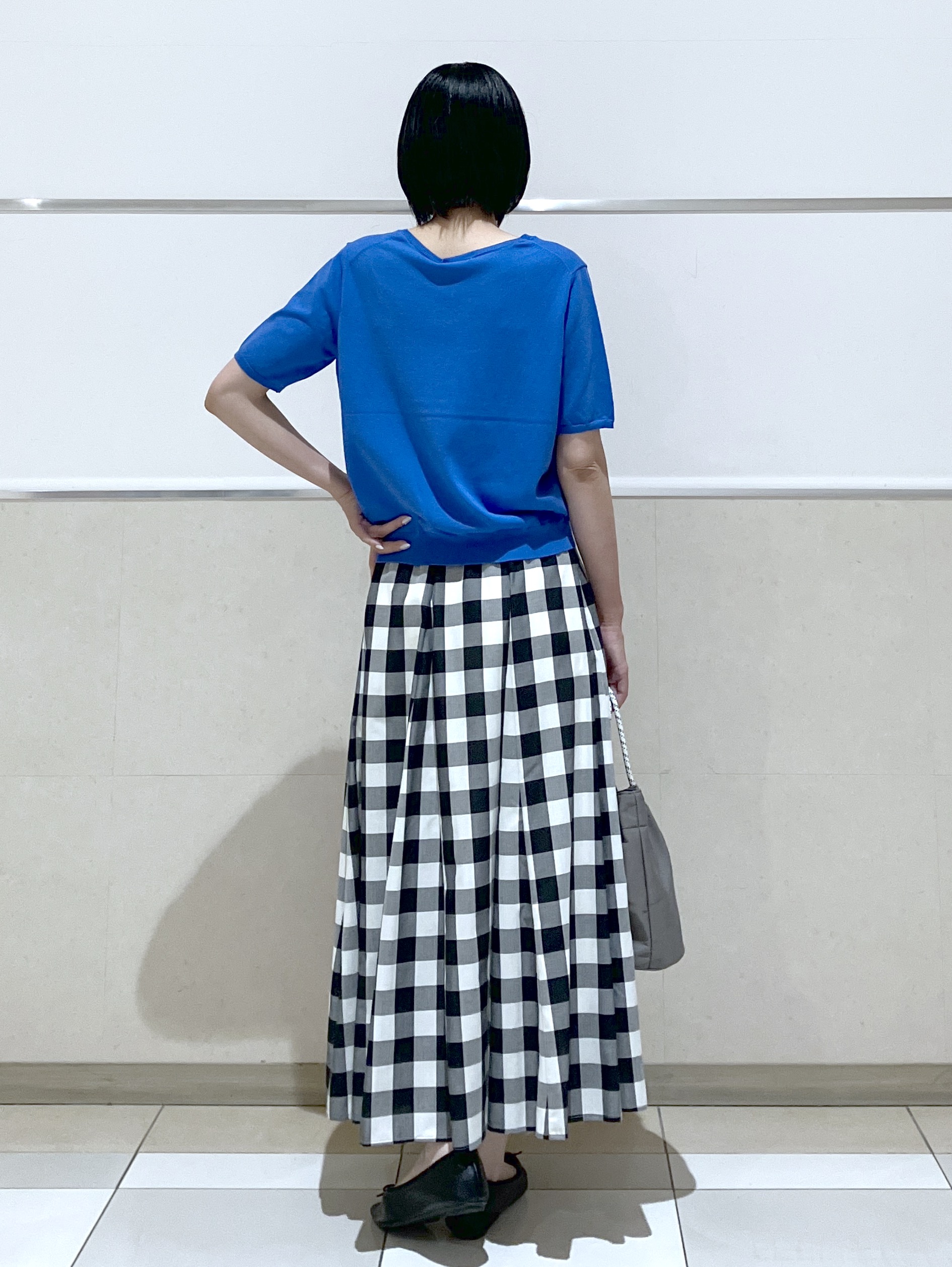 eriko さんの「Dessin｜【9色展開/接触冷感/UVカット】ドライタッチサマーニットT」を使ったコーディネート