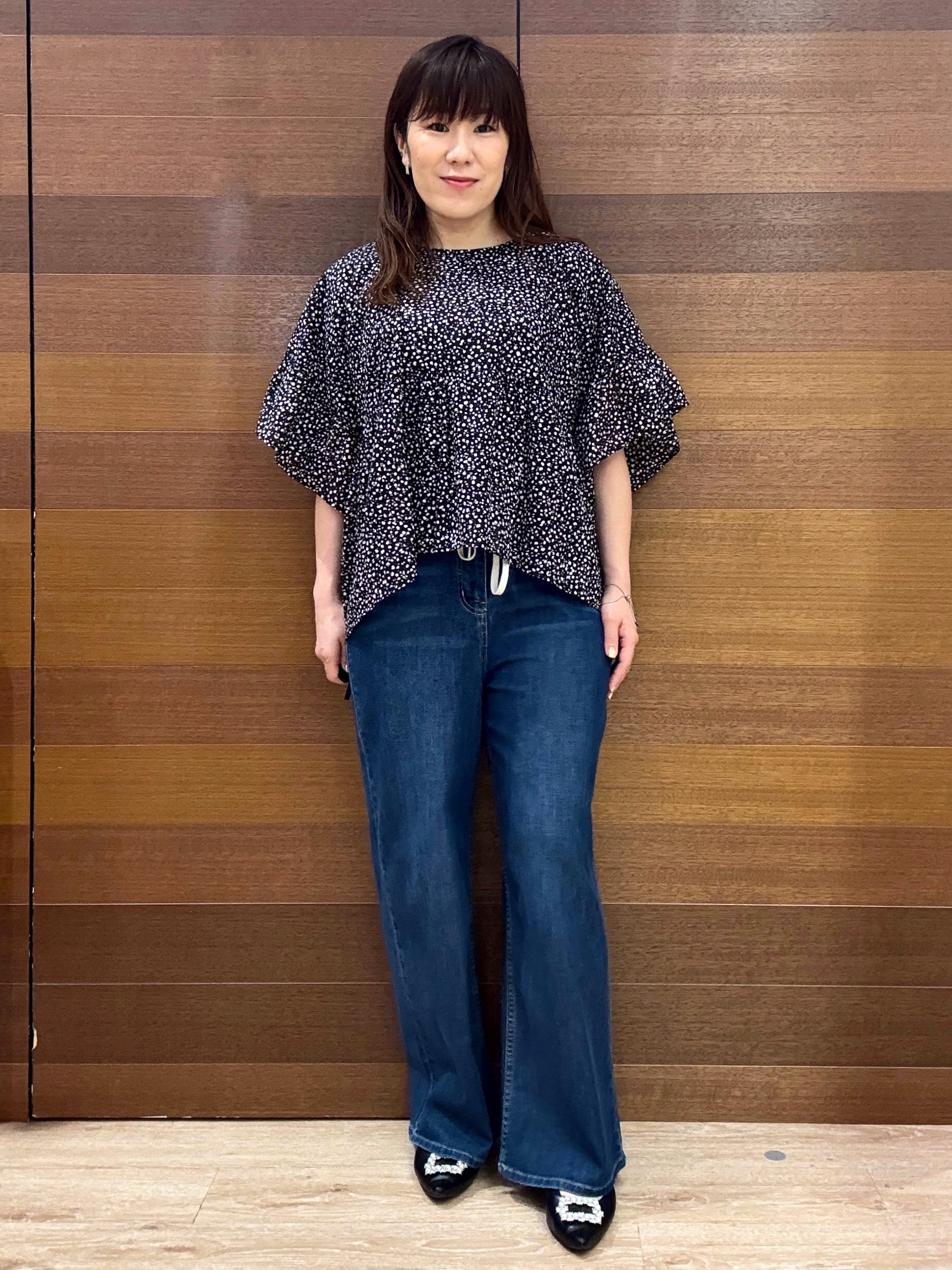maichiさんの「OPAQUE.CLIP｜フリルペプラムブラウス【洗濯機OK】」を使ったコーディネート