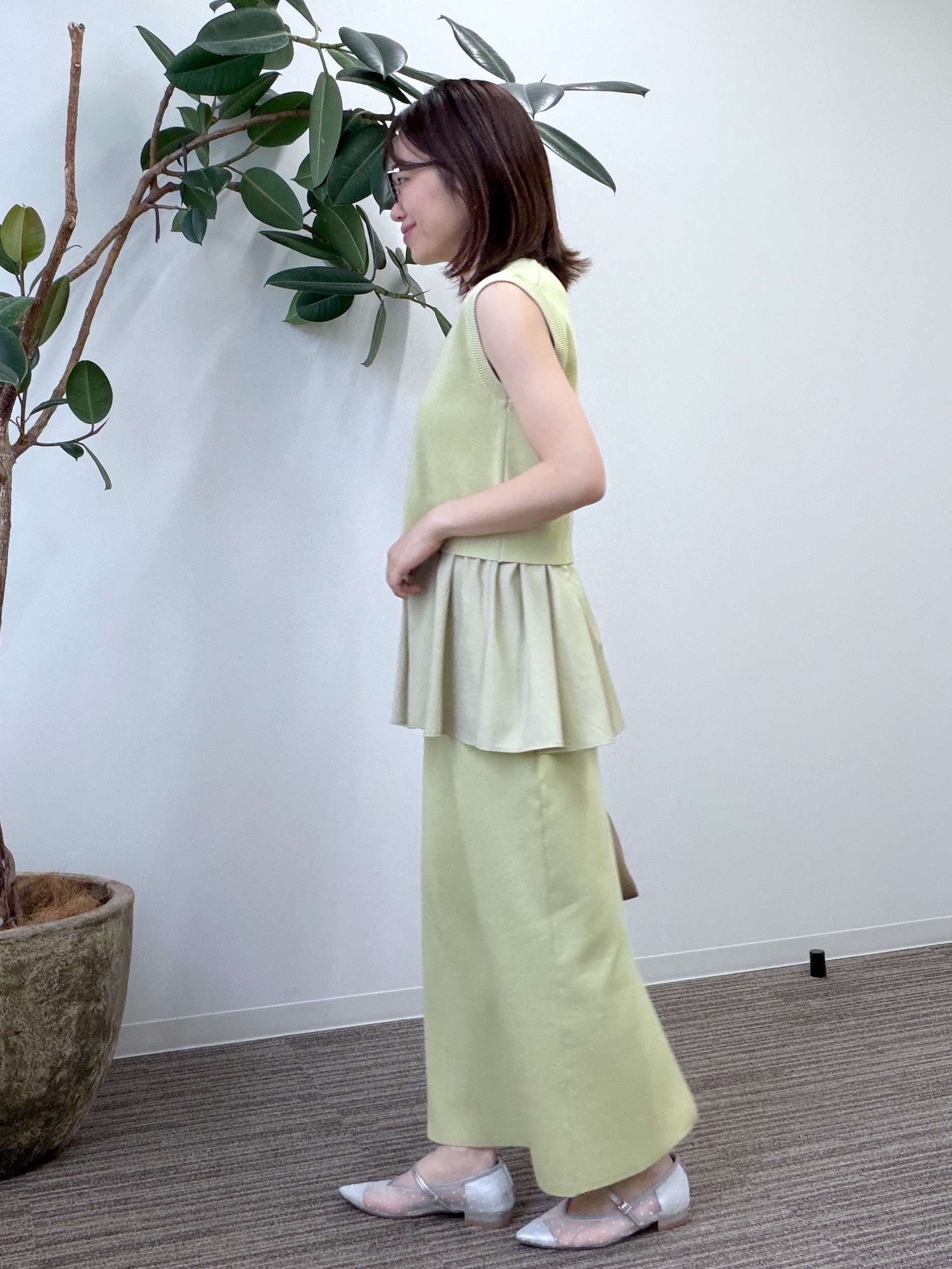 saoriさんの「【冷感】ペプラムセットアップ」を使ったコーディネート