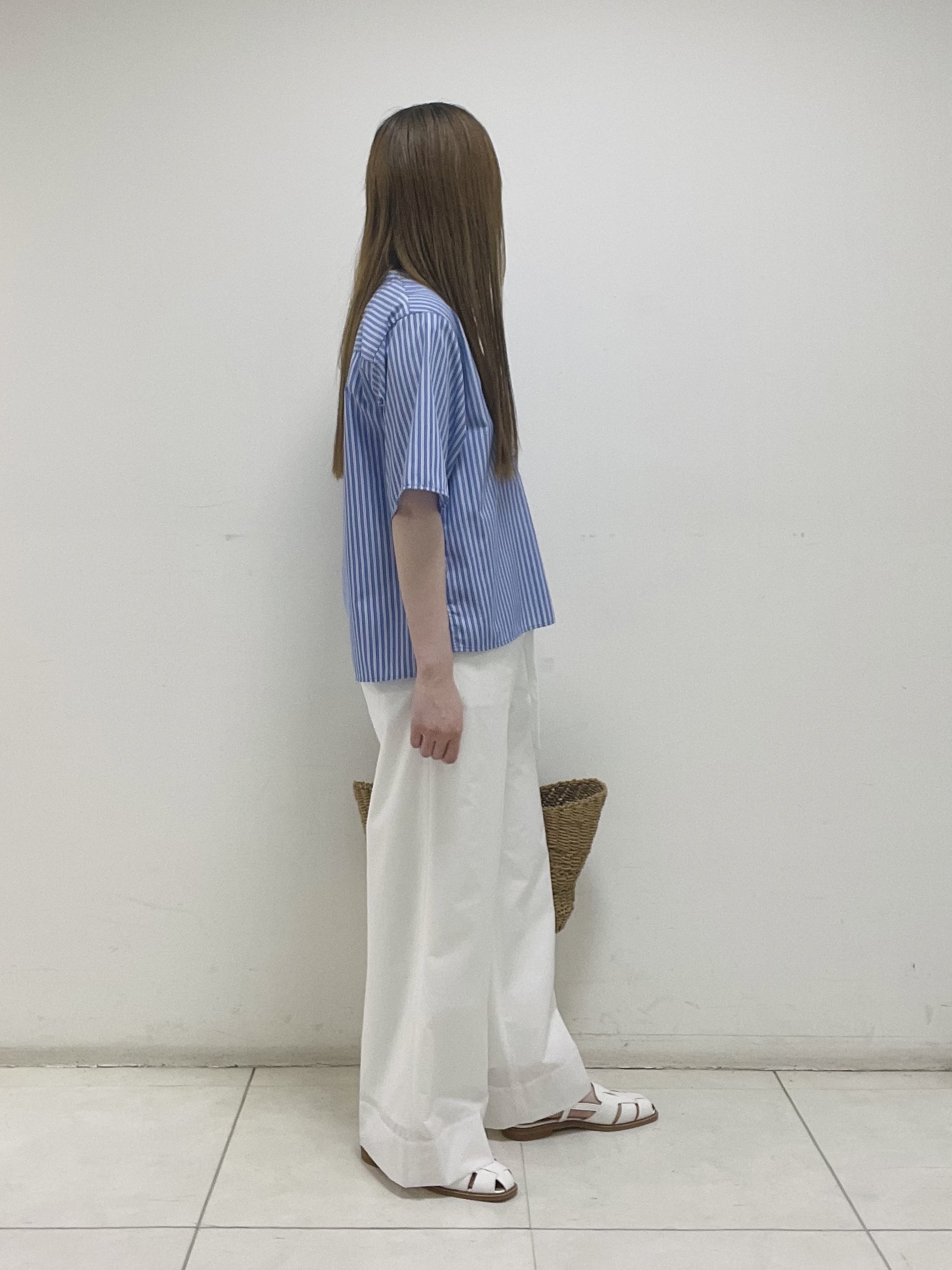 mさんの「INDIVI｜【洗える／UVケア／着映え】フリルピンタックブラウス」を使ったコーディネート