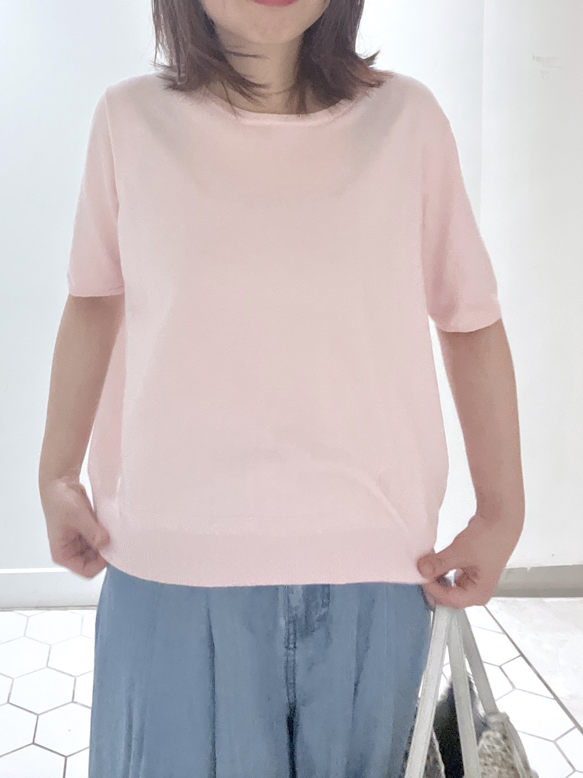 Makinoさんの「Dessin｜【9色展開/接触冷感/UVカット】ドライタッチサマーニットT」を使ったコーディネート