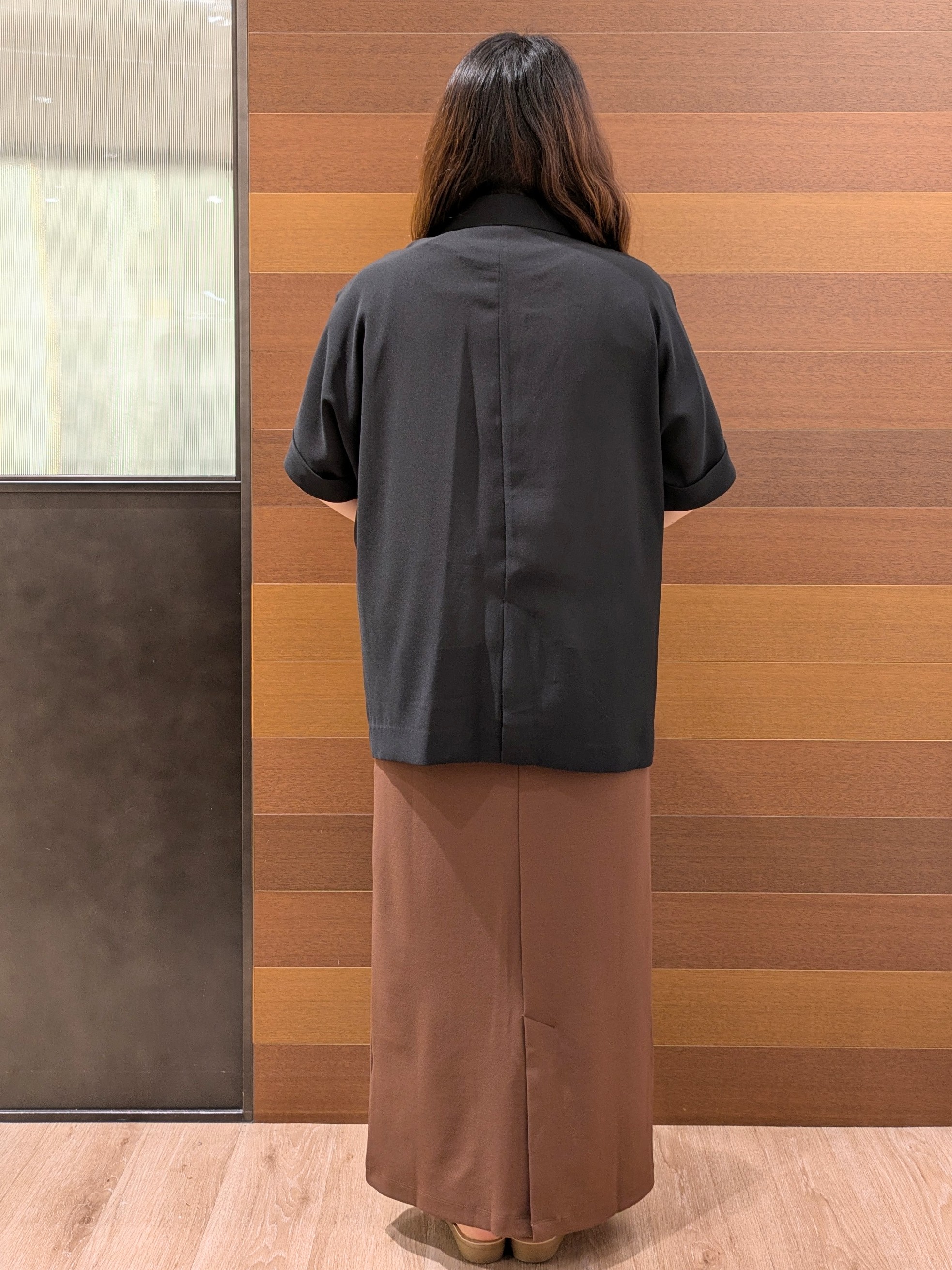 むっちゃんさんの「OPAQUE.CLIP｜【接触冷感／吸水速乾／防シワ】リネンライクテーラードジャケット《洗濯機OK》」を使ったコーディネート