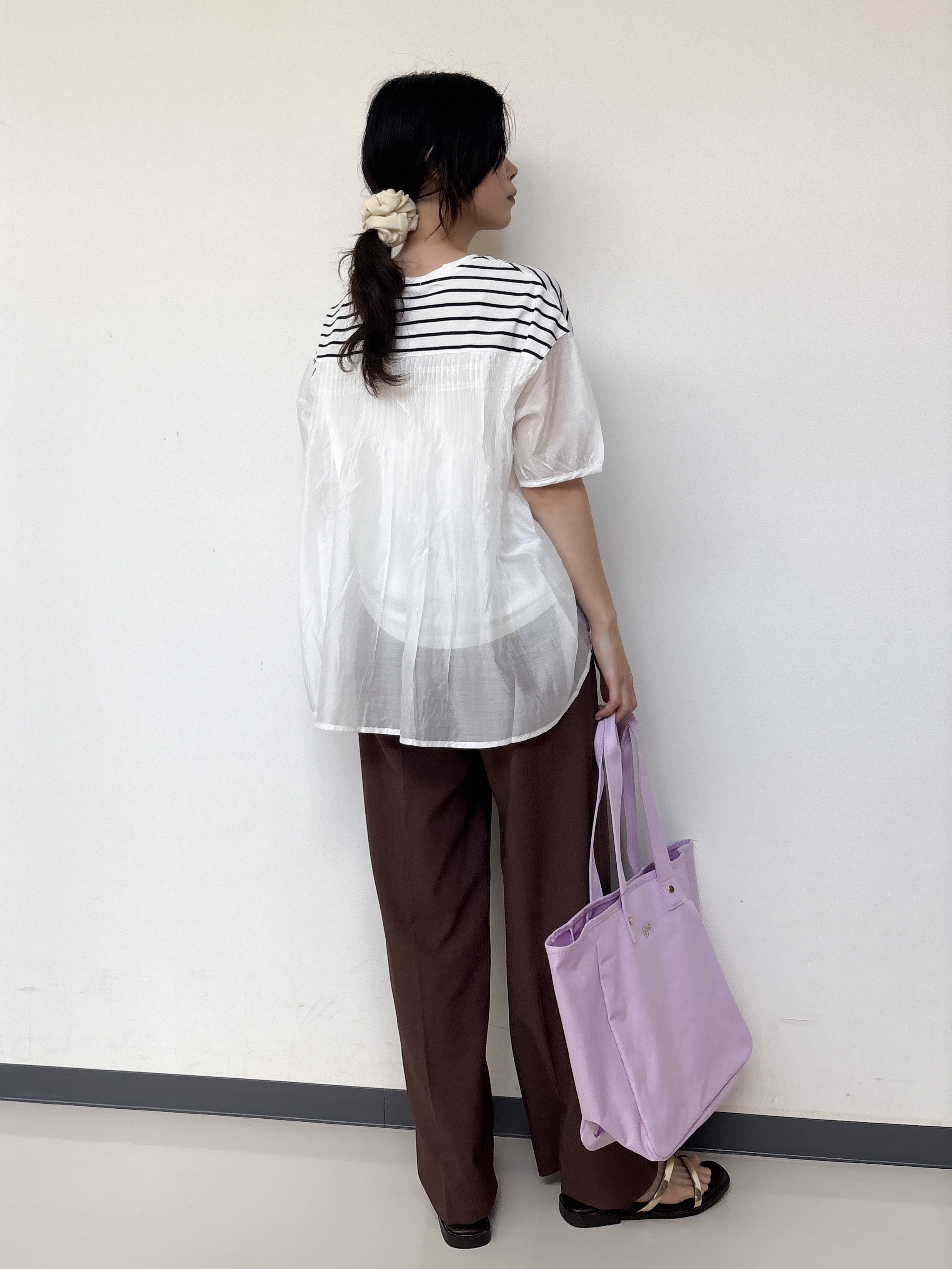 ayakaさんの「grove｜【UVカット】体型カバー叶う、バックプリーツTシャツ」を使ったコーディネート