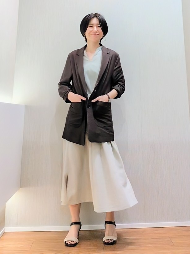 ミズタさんの「UNTITLED｜◆【程よいシアー感/洗える】エアリーバイオジャケット」を使ったコーディネート