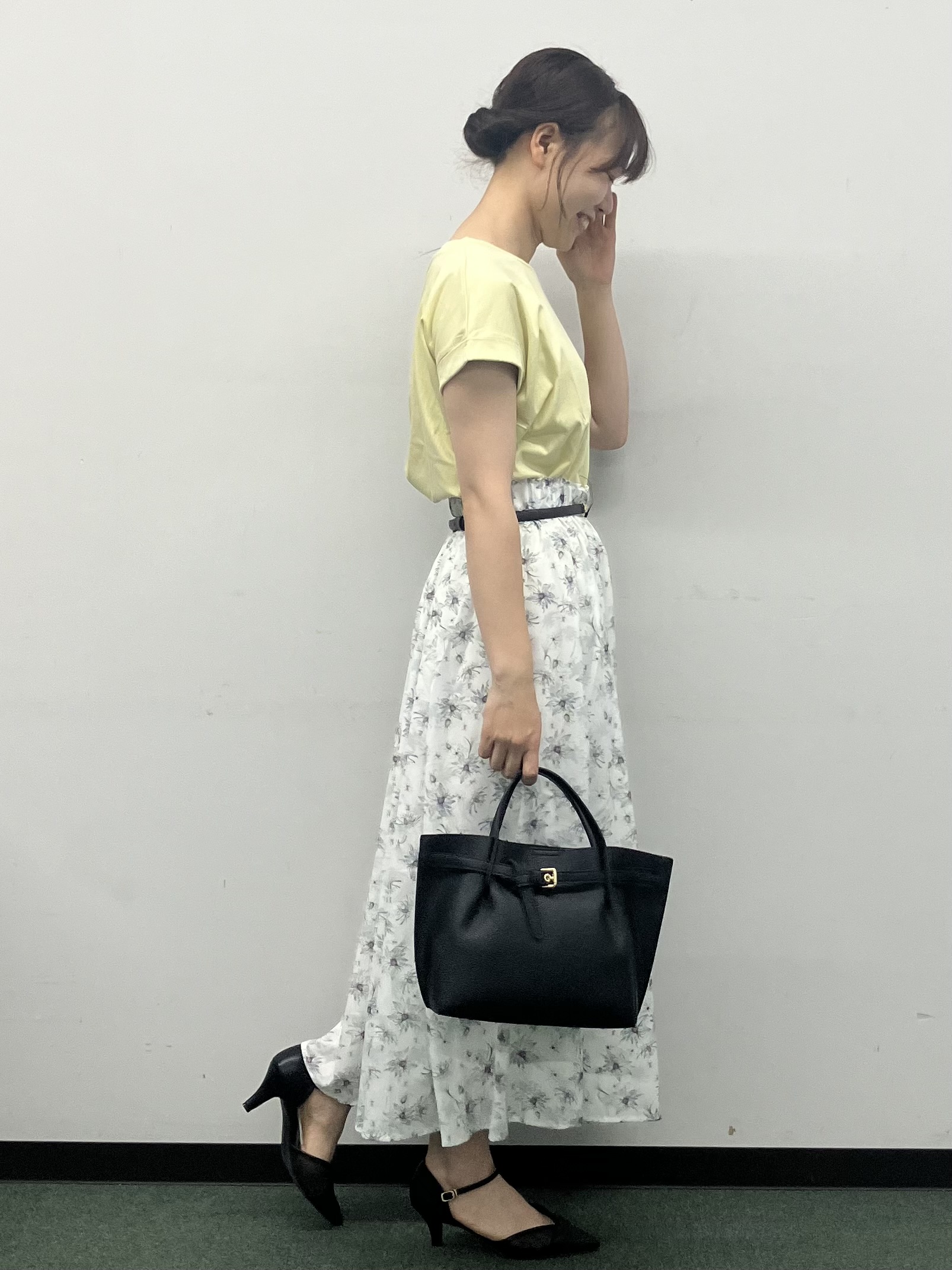 MAYUKIさんの「index｜【接触冷感／UV】ワンポイント刺繍Tシャツ《7col／XS~3L／洗濯機OK》」を使ったコーディネート