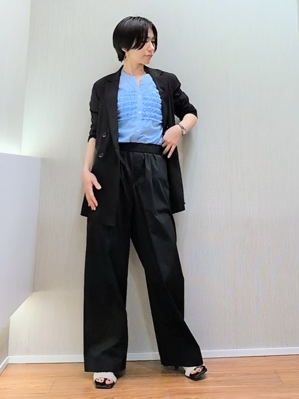 ミズタさんの「UNTITLED｜◆【セットアップ可/接触冷感/通気性】ドライシアーダブルジャケット」を使ったコーディネート