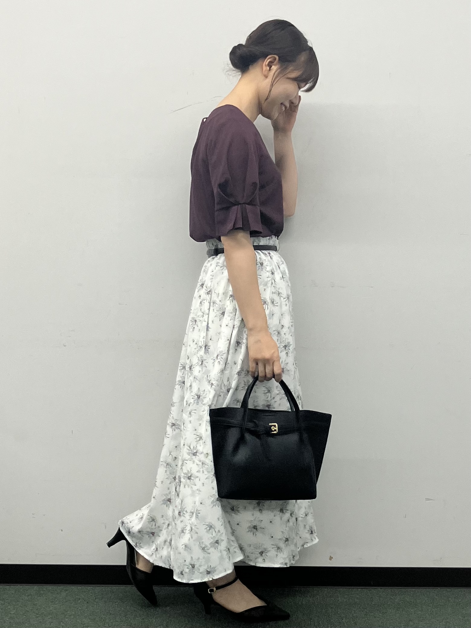 MAYUKIさんの「index｜【接触冷感／吸水速乾】タックパフスリーブブラウス《防シワ／洗濯機OK／XS～3L／8col》」を使ったコーディネート
