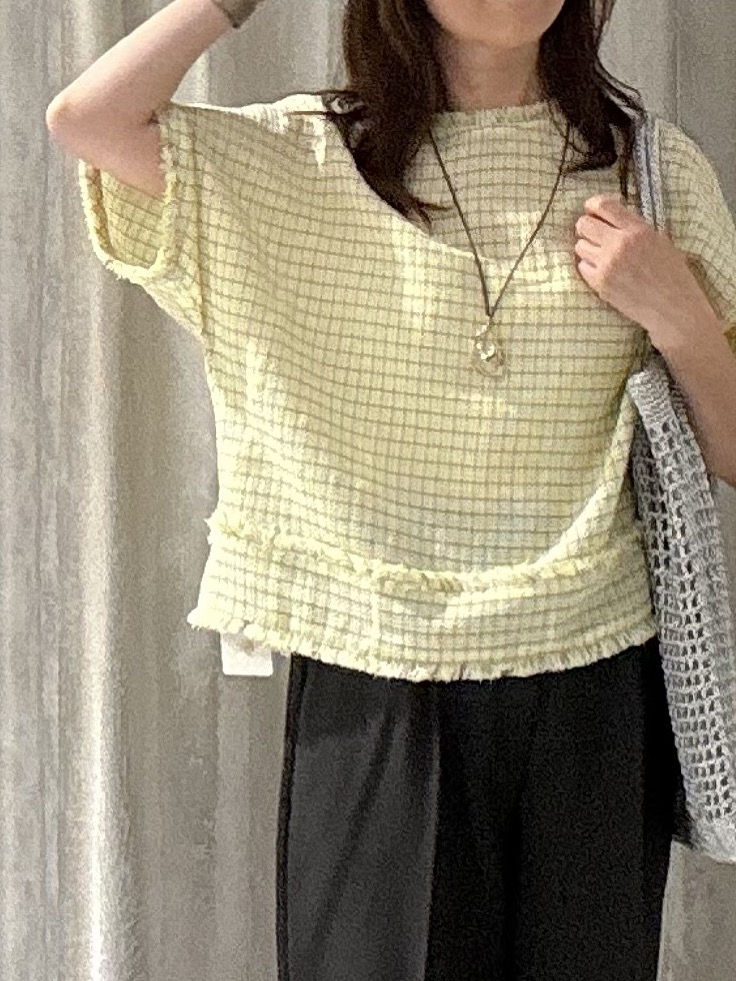 makiさんの「UNTITLED｜◆ファンシーツイードブラウス」を使ったコーディネート