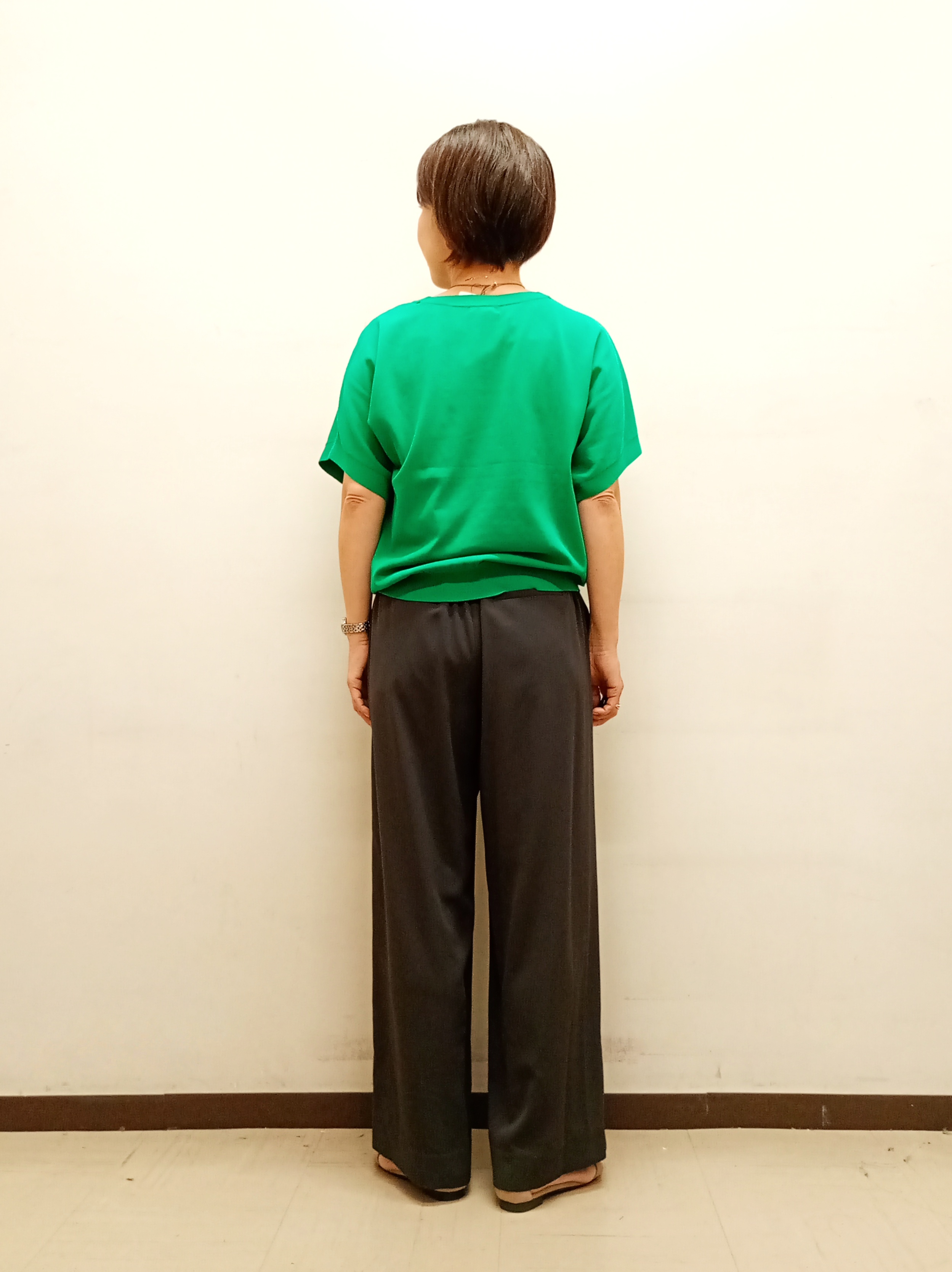 Kさんの「INDIVI｜【洗える／コットン】ドライタッチさらりニットT」を使ったコーディネート
