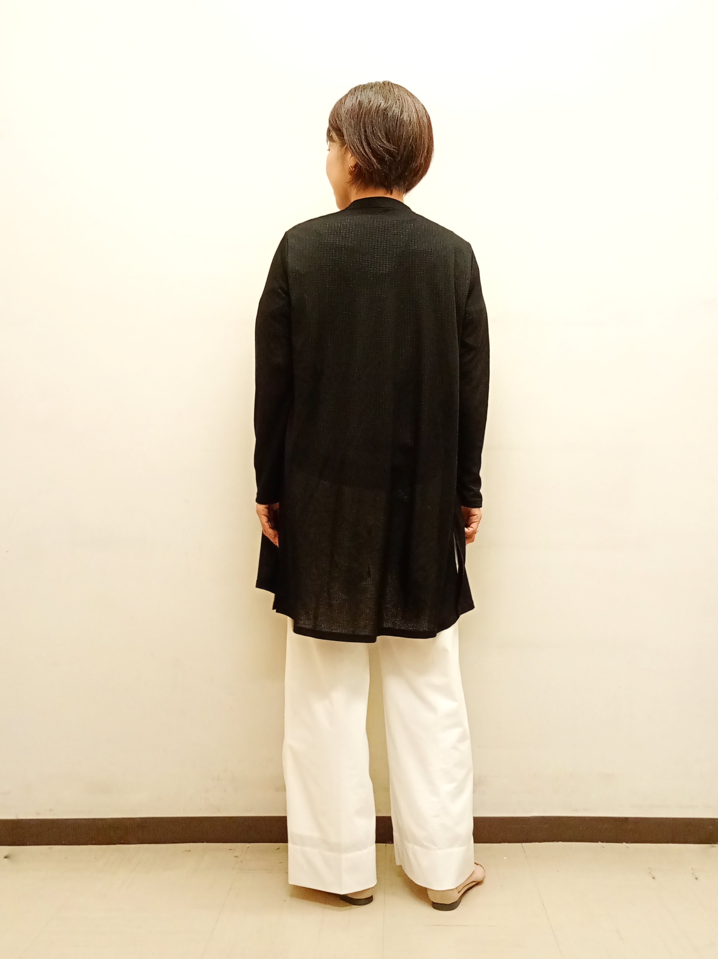 Kさんの「INDIVI｜【洗える／アンサンブル可能】シアーストライプカーディガン」を使ったコーディネート