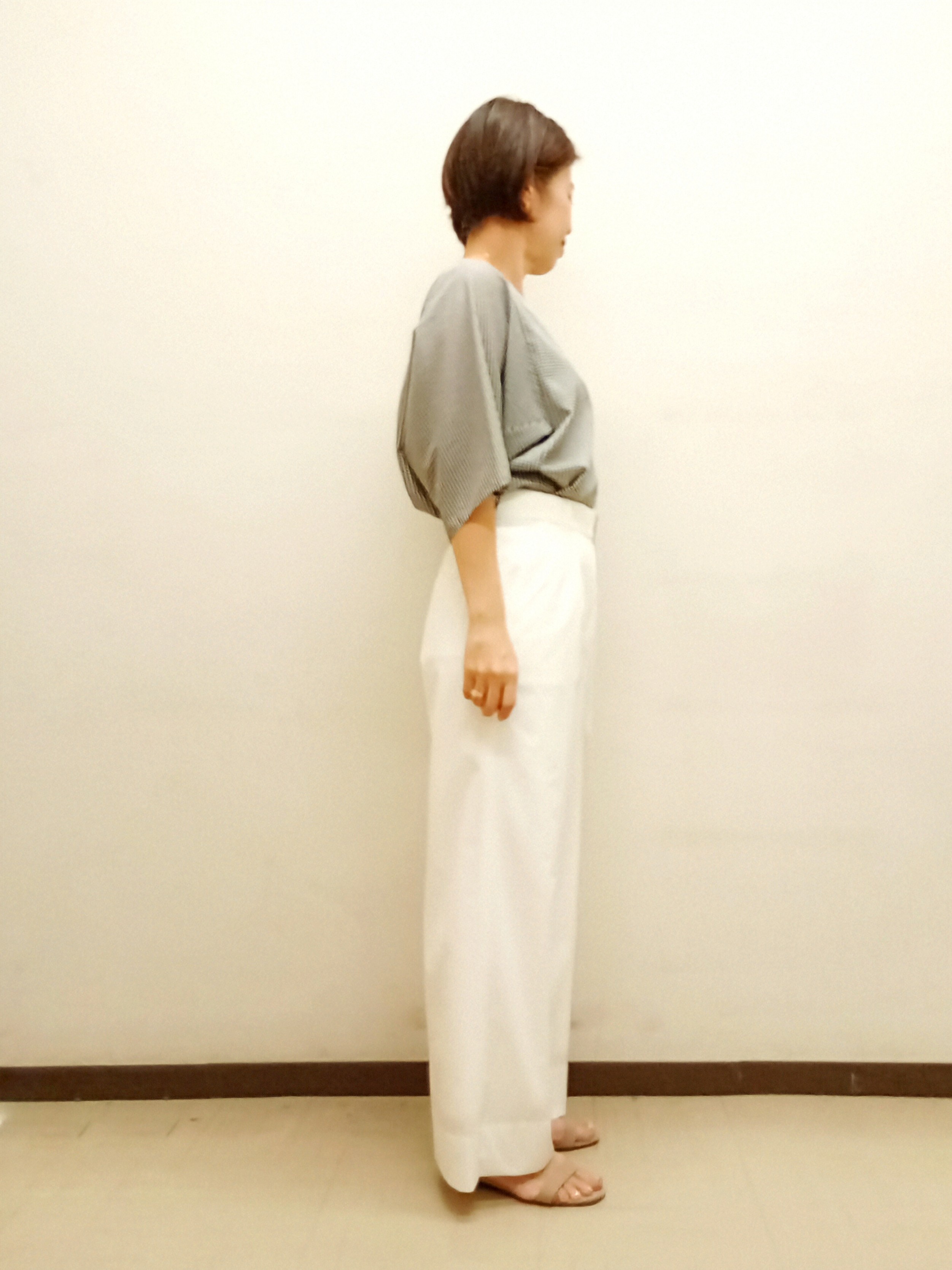 Kさんの「INDIVI｜【洗える／アンサンブル可能】シアーストライプカーディガン」を使ったコーディネート