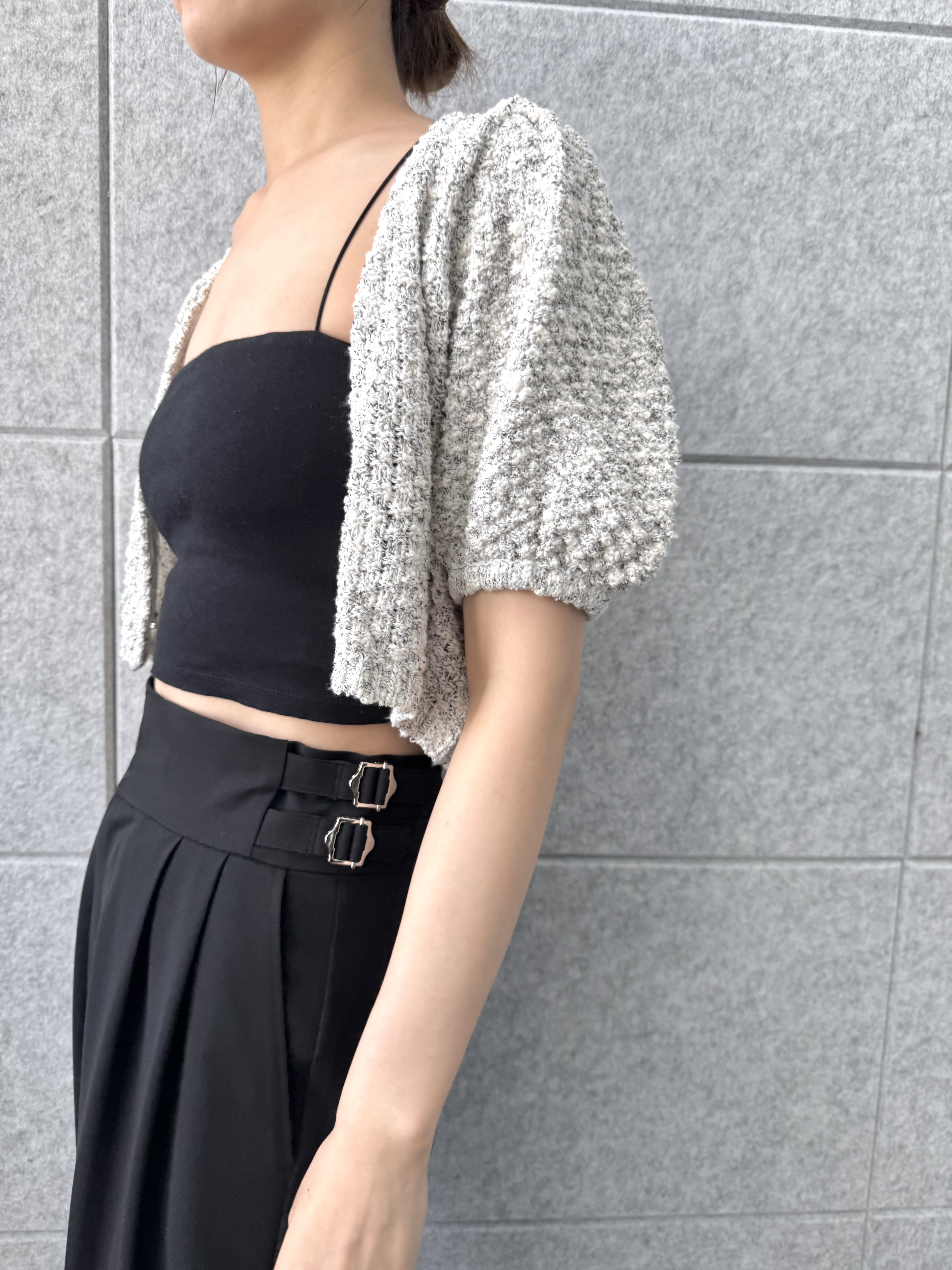 uchi__yamaさんの「CODE A｜cloudy puff cardigan」を使ったコーディネート