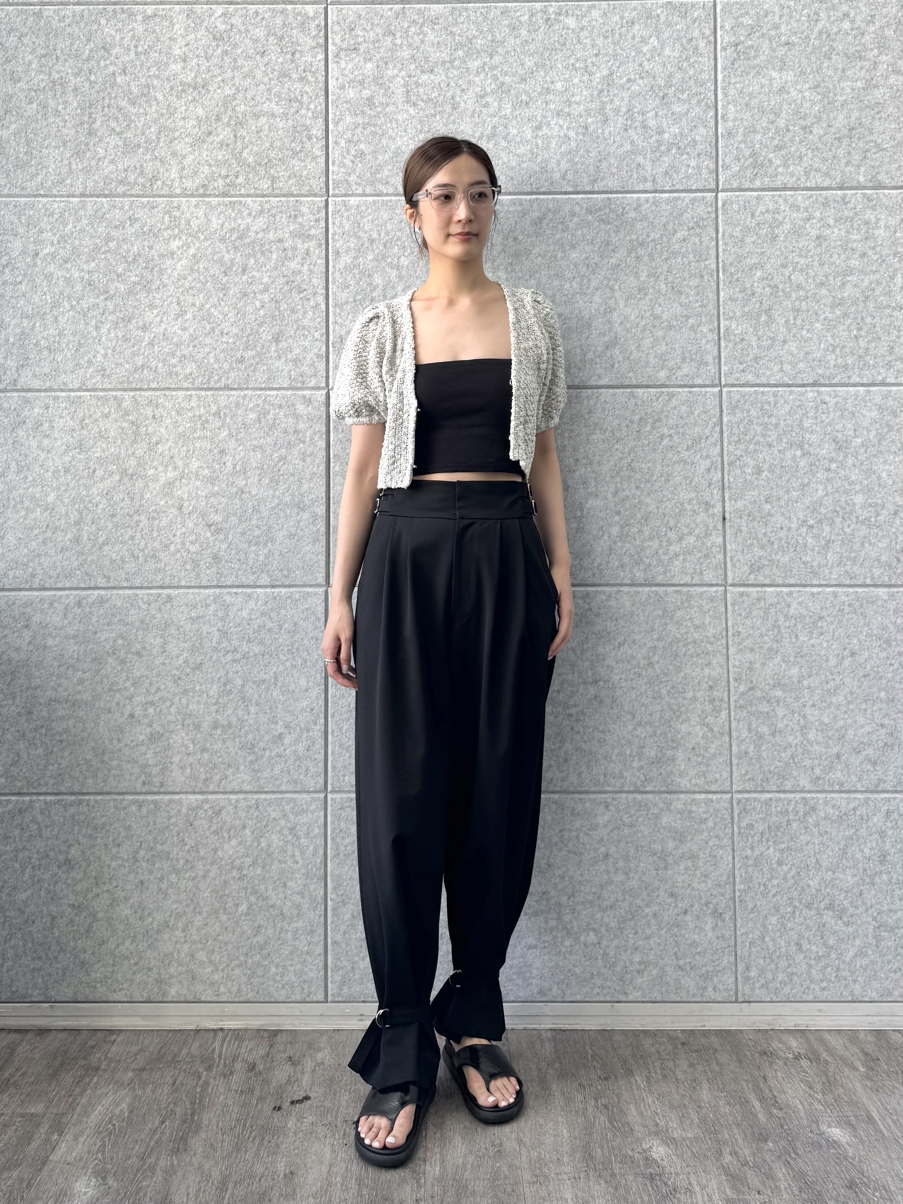 uchi__yamaさんの「CODE A｜cloudy puff cardigan」を使ったコーディネート
