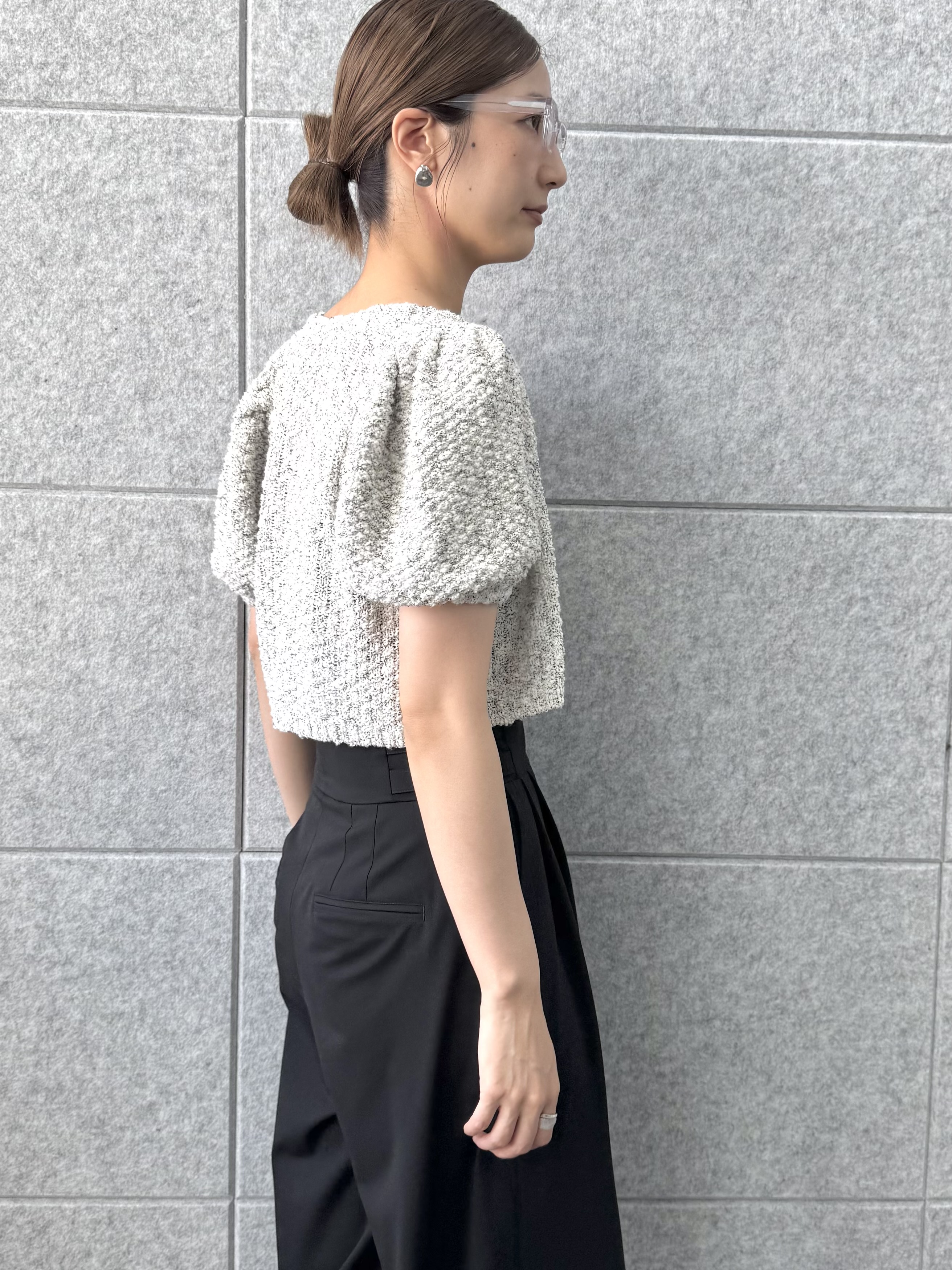 uchi__yamaさんの「CODE A｜cloudy puff cardigan」を使ったコーディネート