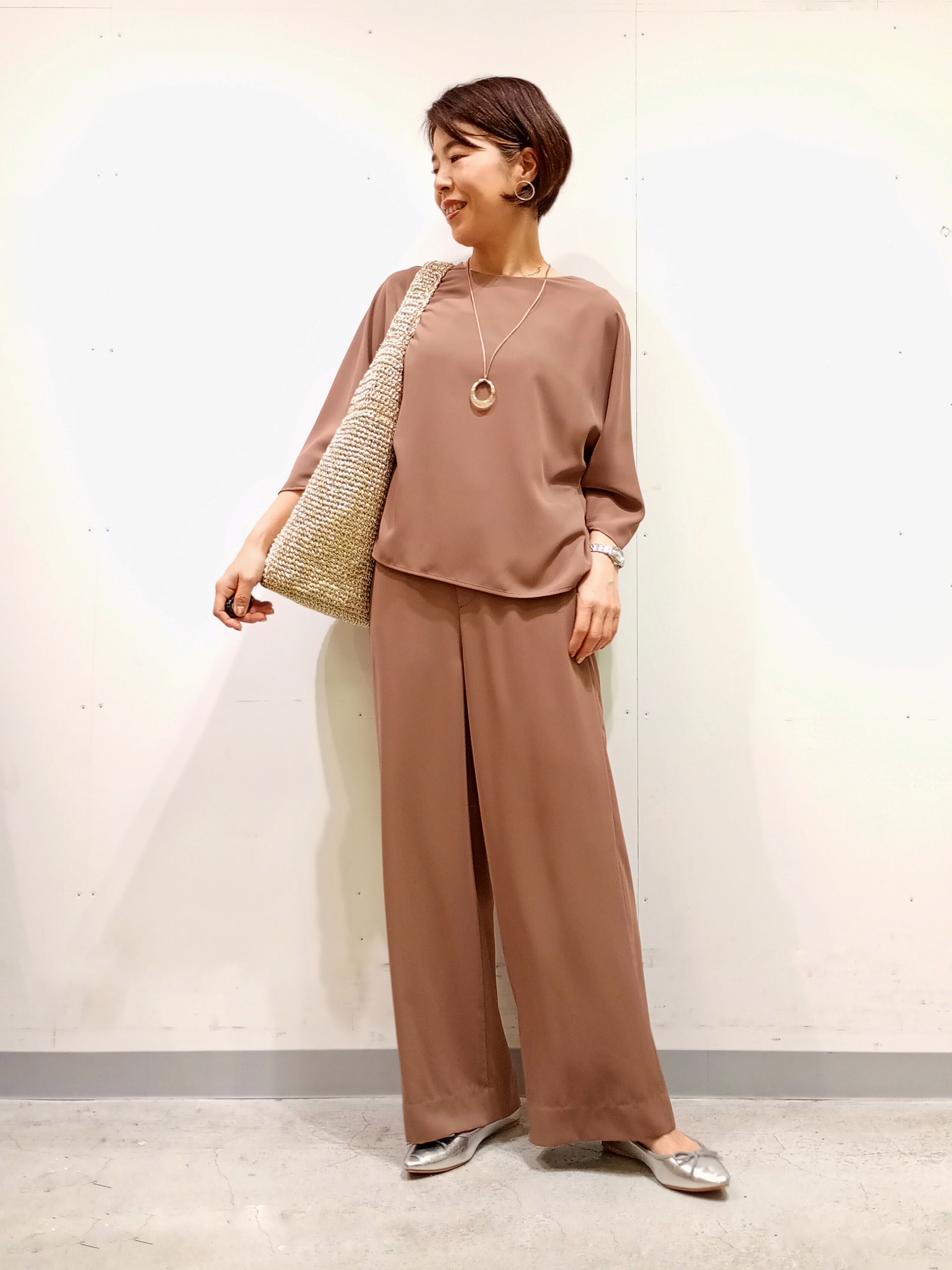 Kさんの「INDIVI｜【接触冷感／透湿／着る日傘】ドルマントップス」を使ったコーディネート