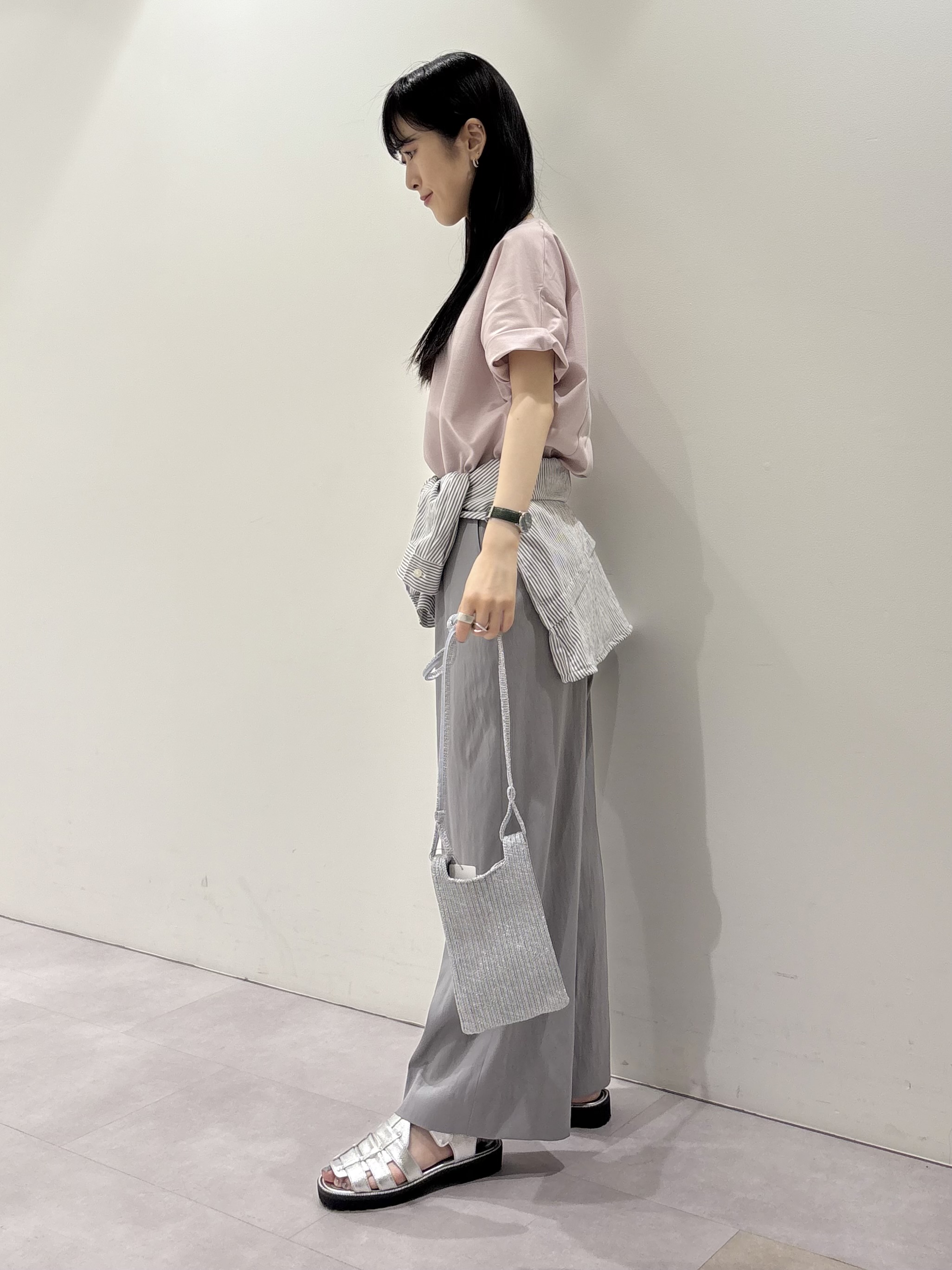 KEIKOさんの「INDIVI｜【汗ジミ防止／褒められTシャツ】上品カジュアル！ドルマンTシャツ」を使ったコーディネート