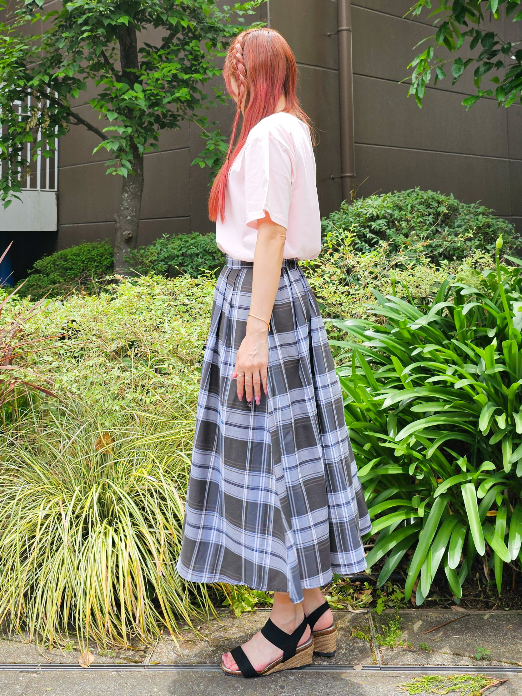 ゆゆさんの「SHOO･LA･RUE｜【洗濯機可/S-LL】夏に快適サラサラ感 大人のプリントTシャツ」を使ったコーディネート