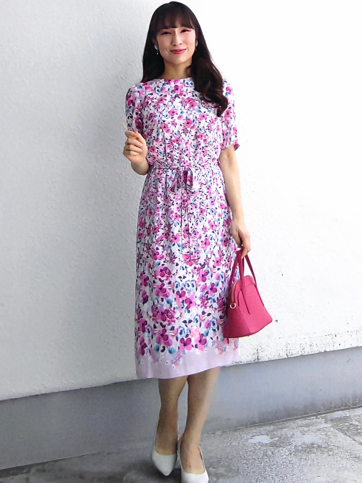 keinaさんの「SunaUna｜小花柄ワンピース」を使ったコーディネート