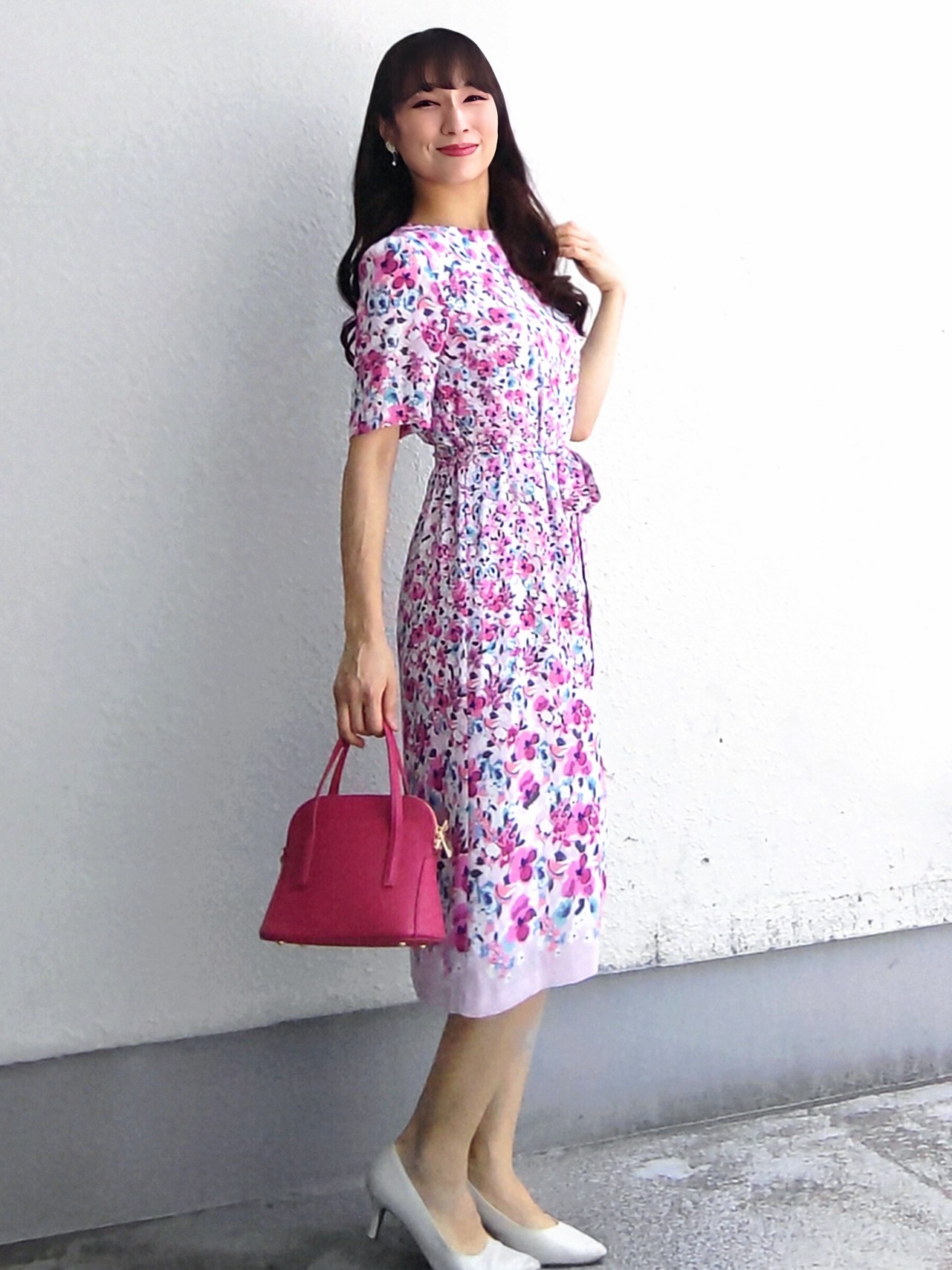 keinaさんの「SunaUna｜小花柄ワンピース」を使ったコーディネート