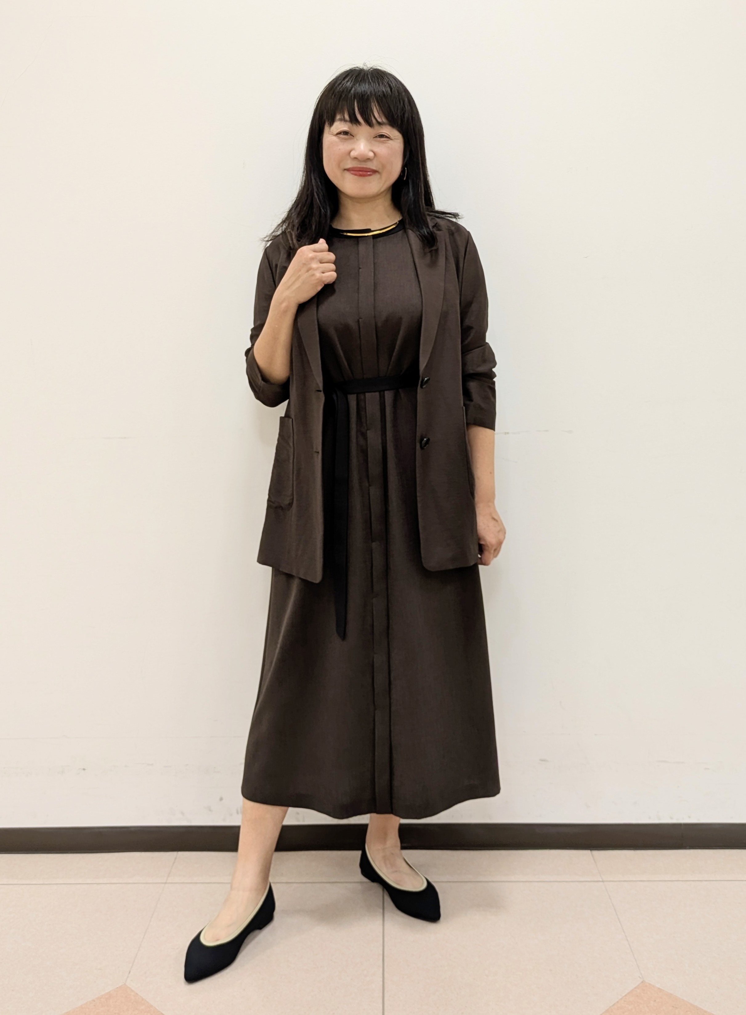 ともさんの「UNTITLED｜◆【程よいシアー感/洗える】エアリーバイオジャケット」を使ったコーディネート