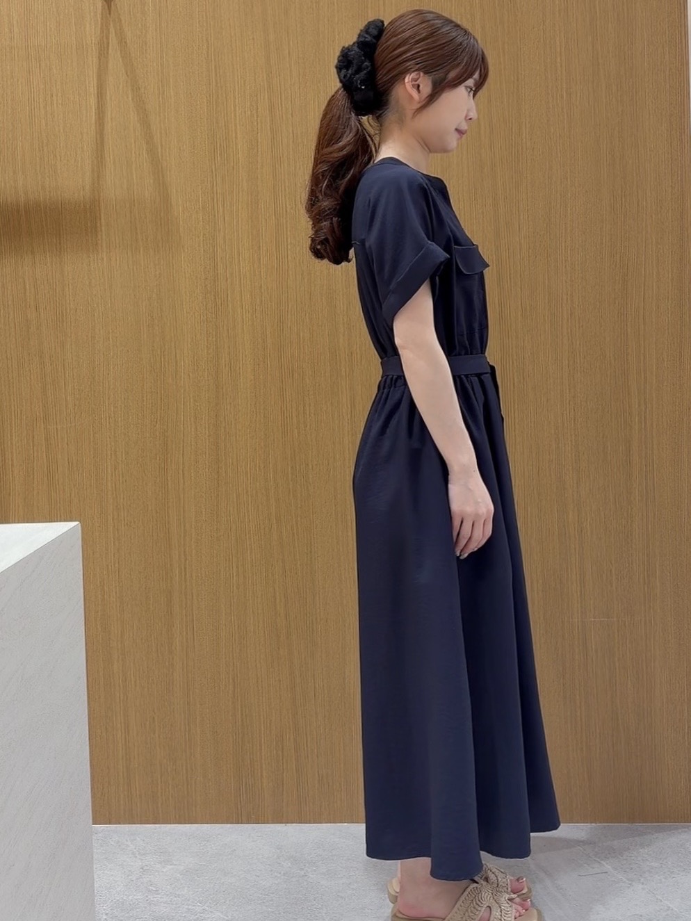 ayanaさんの「OPAQUE.CLIP｜ダブルポケットスキッパーワンピース【防シワ／洗濯機OK】《XS～3L／6col》」を使ったコーディネート
