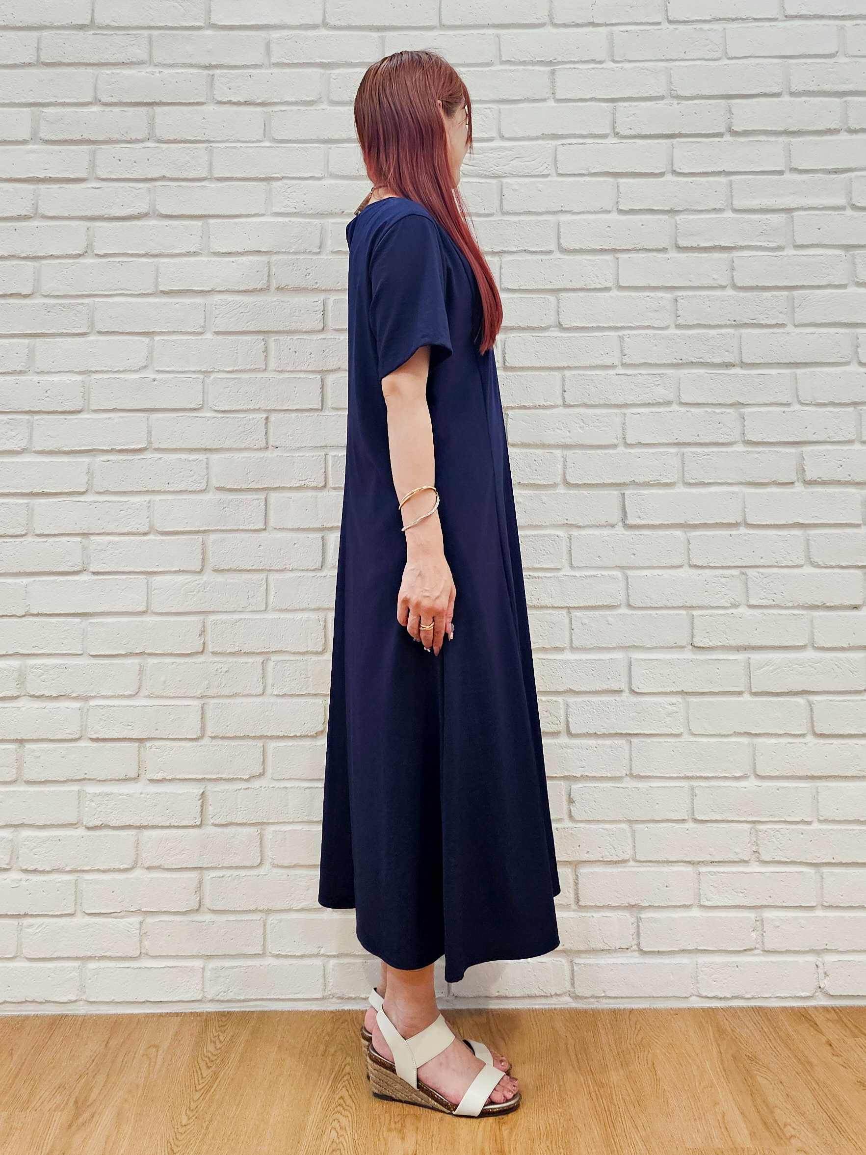 ゆゆさんの「SHOO･LA･RUE｜【S-LL/洗濯機可/セットアップ可】軽凛(かろりん) 切替ワンピース」を使ったコーディネート