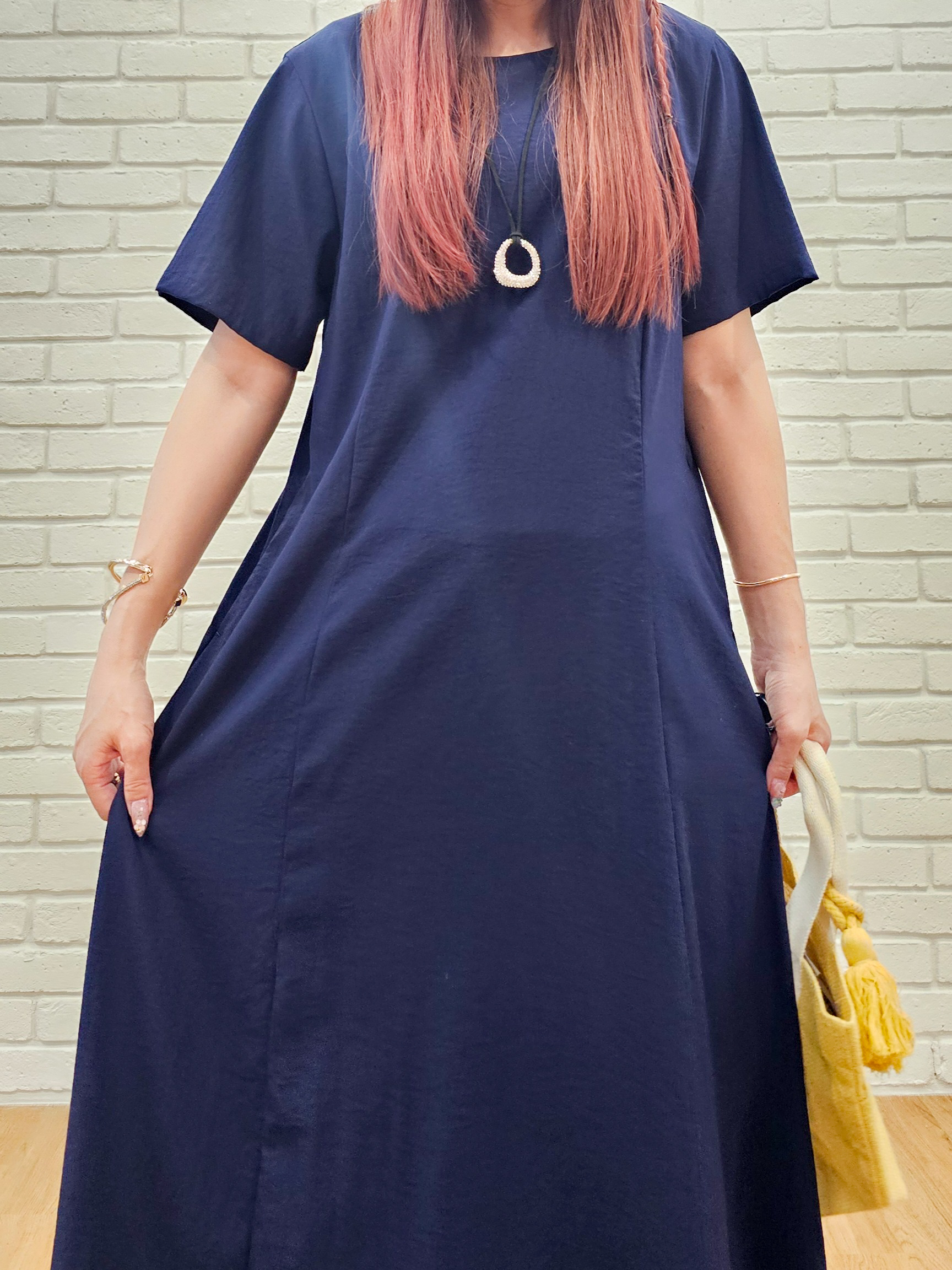 ゆゆさんの「SHOO･LA･RUE｜【S-LL/洗濯機可/セットアップ可】軽凛(かろりん) 切替ワンピース」を使ったコーディネート
