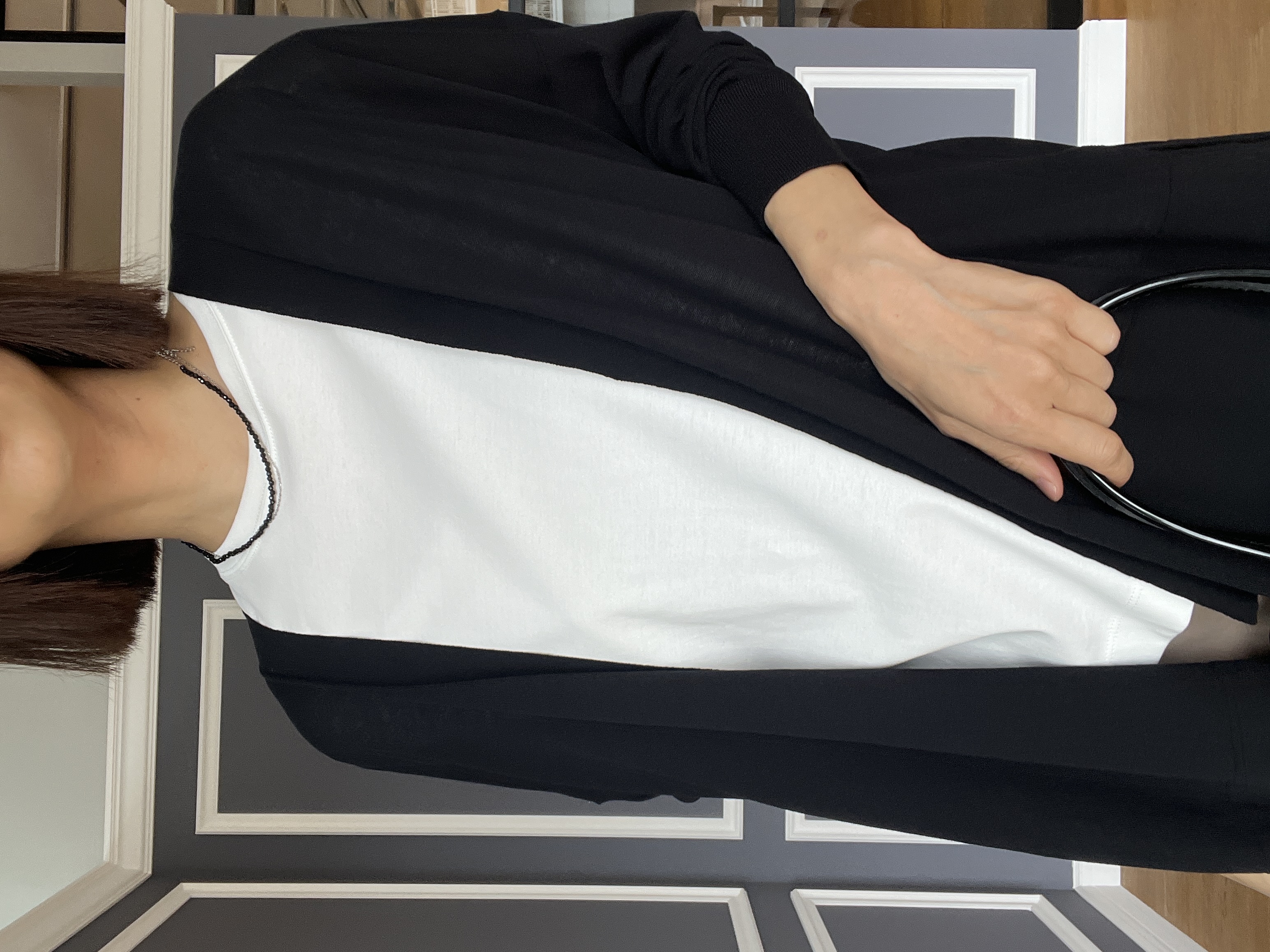 misaさんの「DRESSTERIOR｜【接触冷感/セットアップ可】ストレッチ ワイドパンツ」を使ったコーディネート