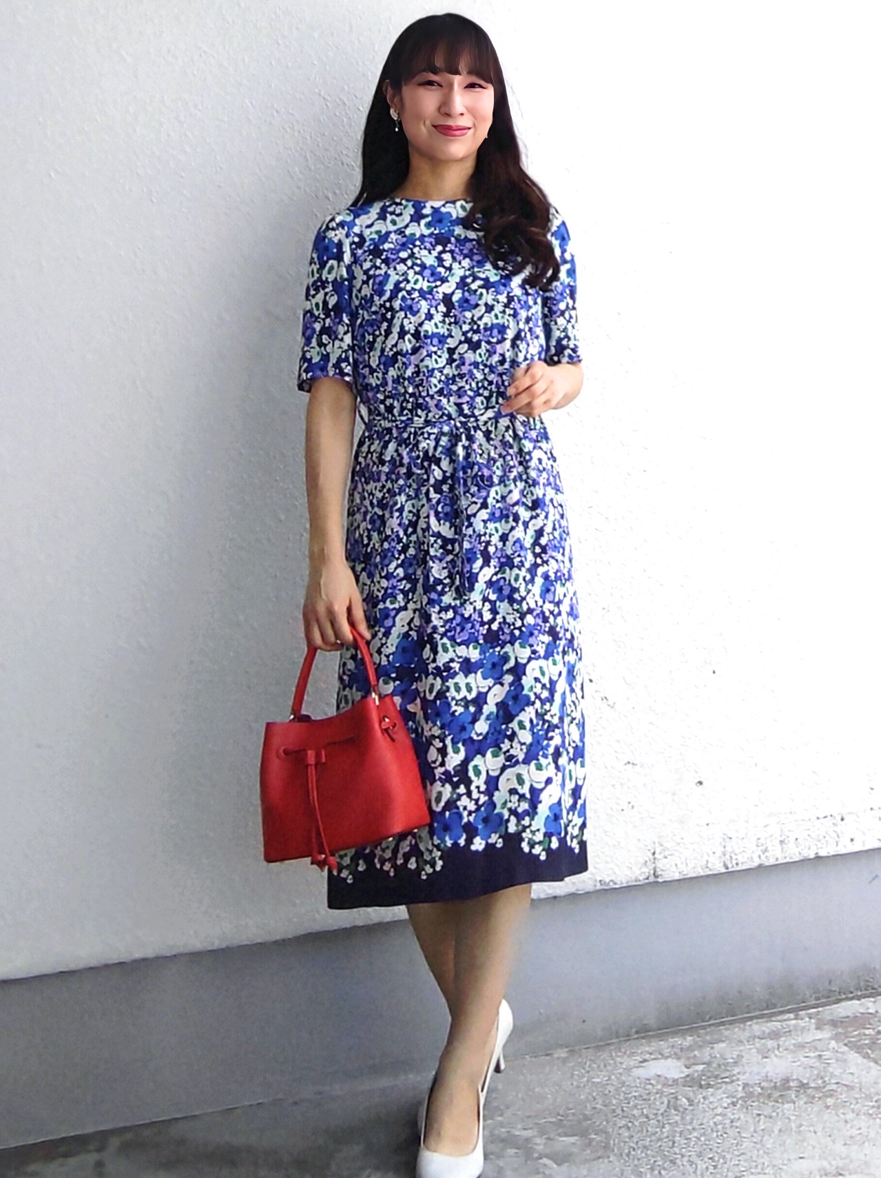 keinaさんの「SunaUna｜小花柄ワンピース」を使ったコーディネート