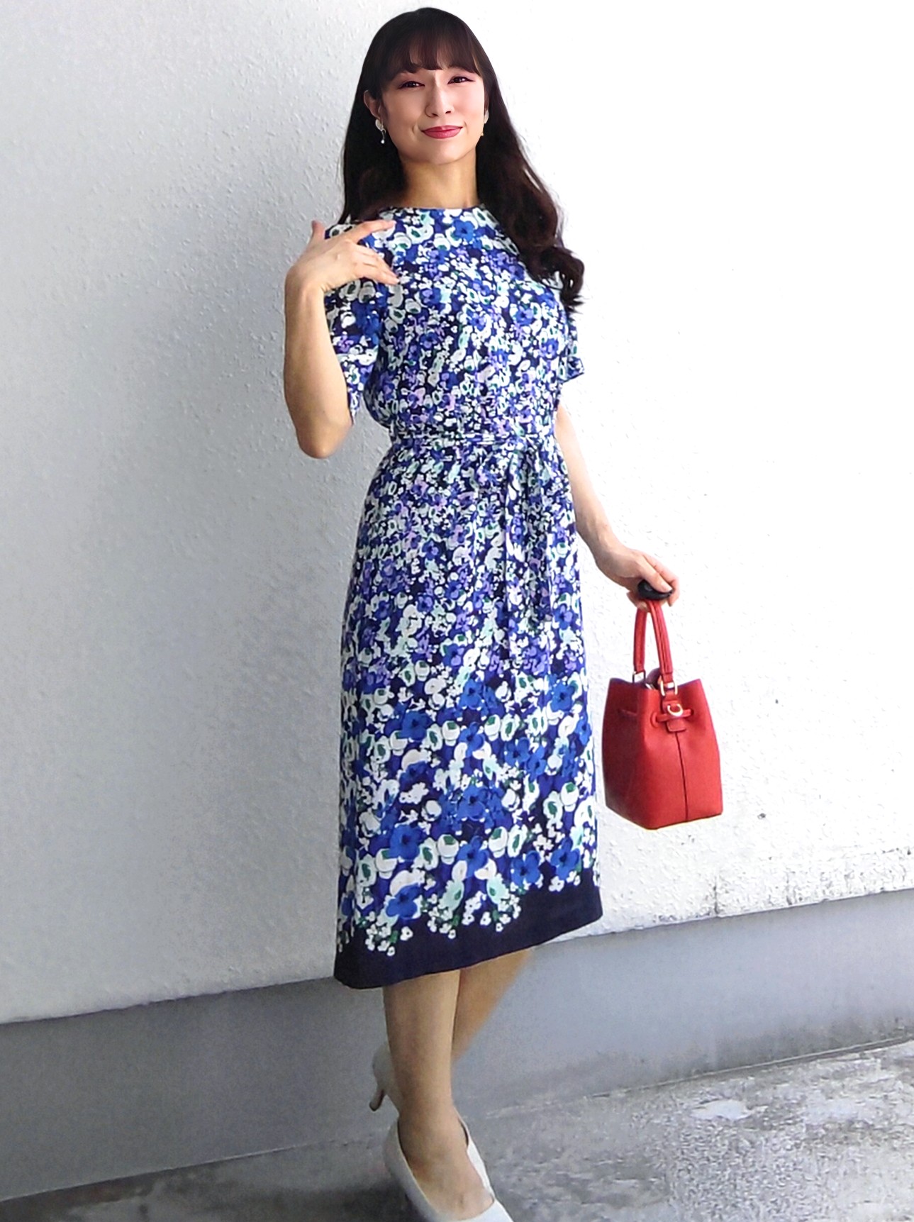 keinaさんの「SunaUna｜小花柄ワンピース」を使ったコーディネート