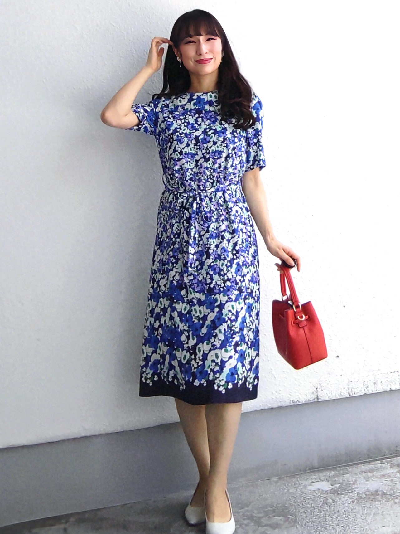 keinaさんの「SunaUna｜小花柄ワンピース」を使ったコーディネート