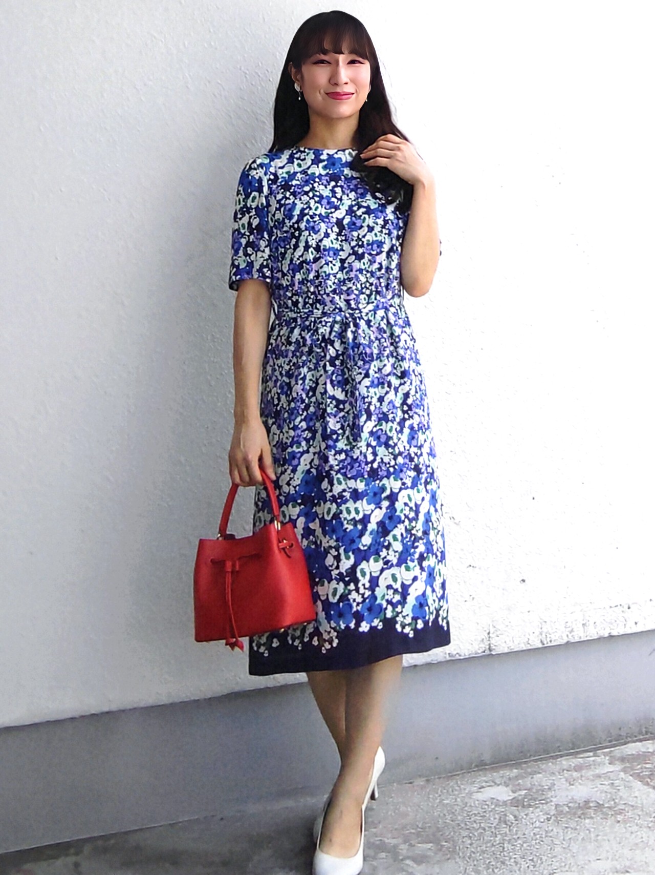 keinaさんの「SunaUna｜小花柄ワンピース」を使ったコーディネート