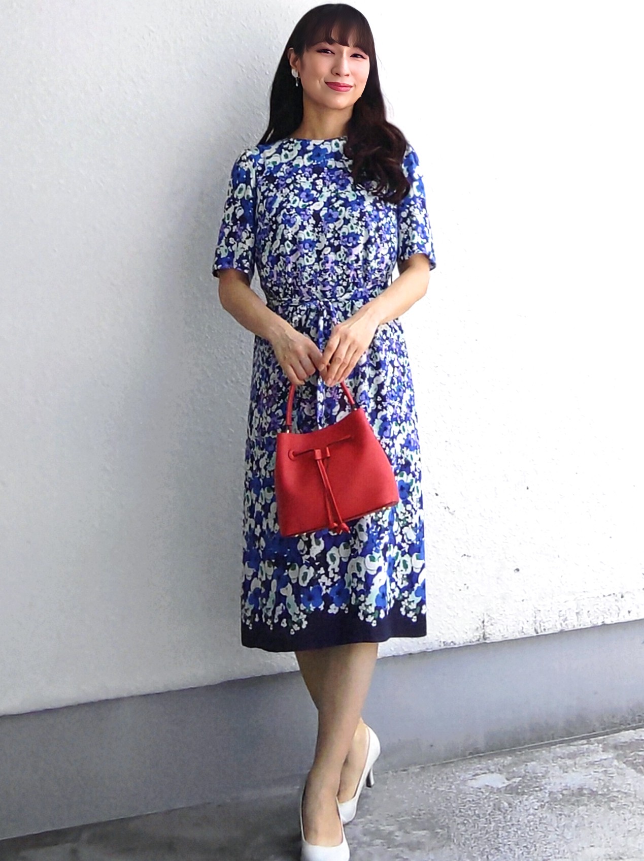keinaさんの「SunaUna｜小花柄ワンピース」を使ったコーディネート
