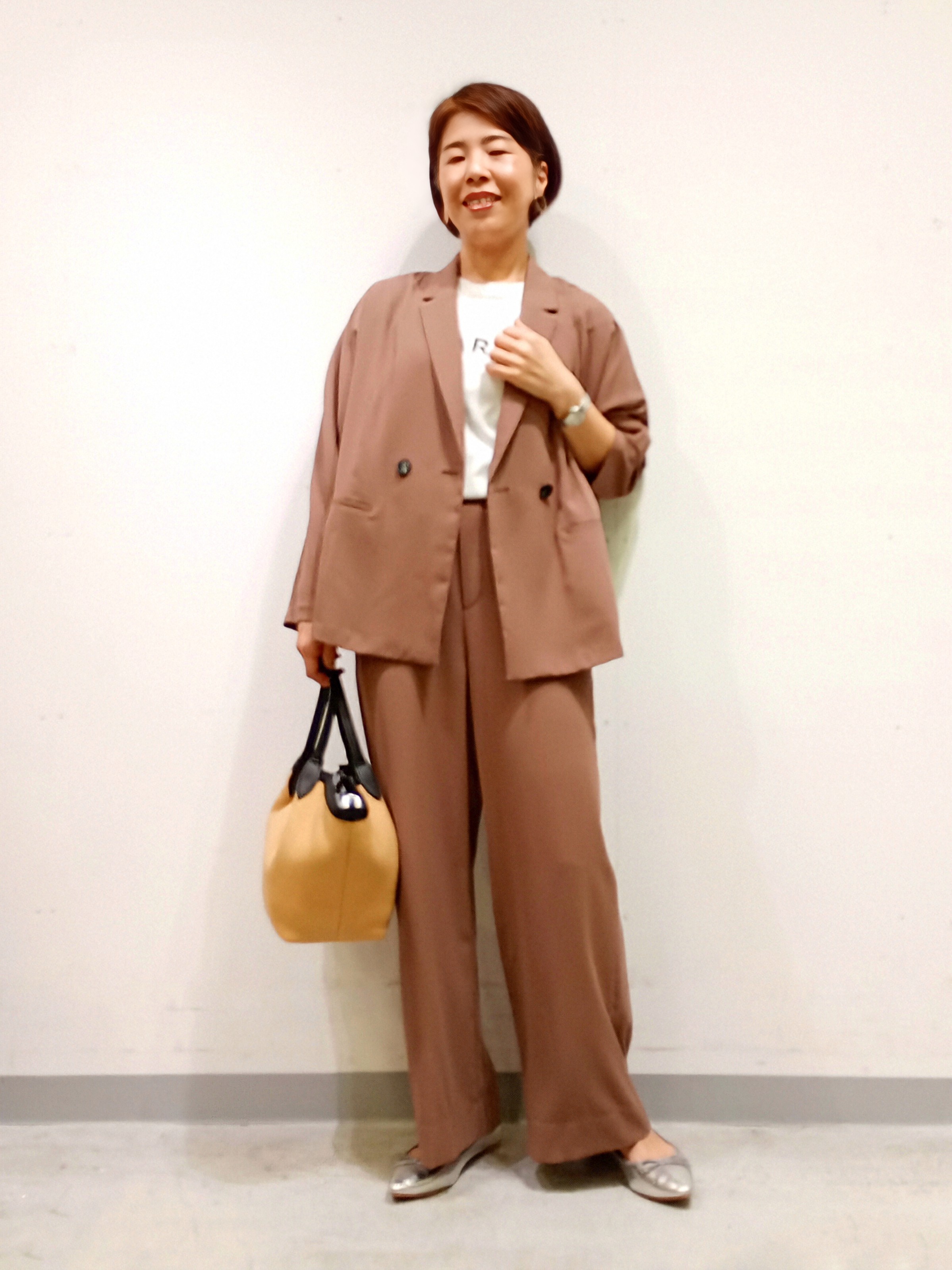 Kさんの「INDIVI｜【接触冷感／透湿／着る日傘】ドルマントップス」を使ったコーディネート