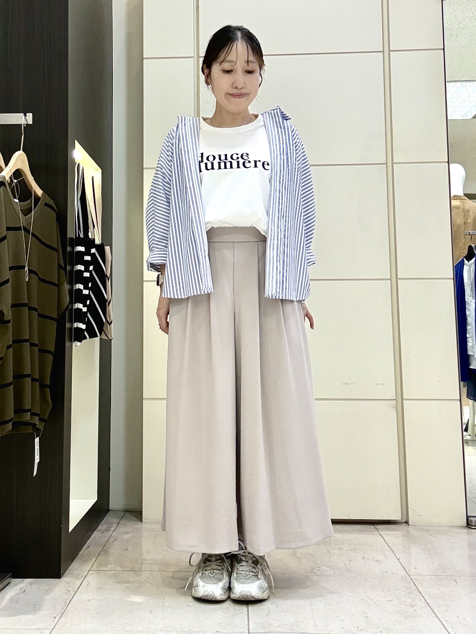 mori.さんの「UNTITLED｜【接触冷感/吸水速乾/UVカット】ドルマンスリーブシャツ」を使ったコーディネート