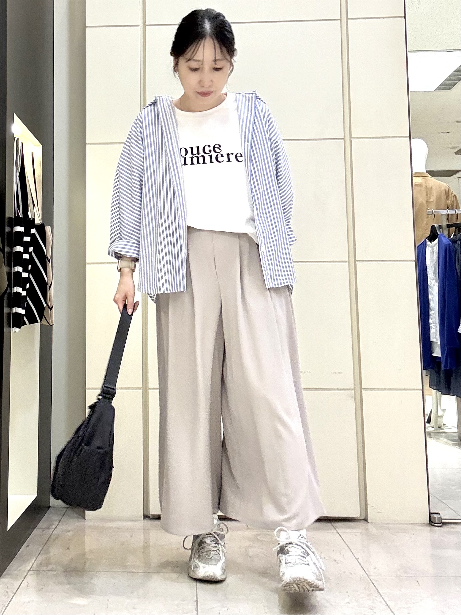 mori.さんの「UNTITLED｜【接触冷感/吸水速乾/UVカット】ドルマンスリーブシャツ」を使ったコーディネート