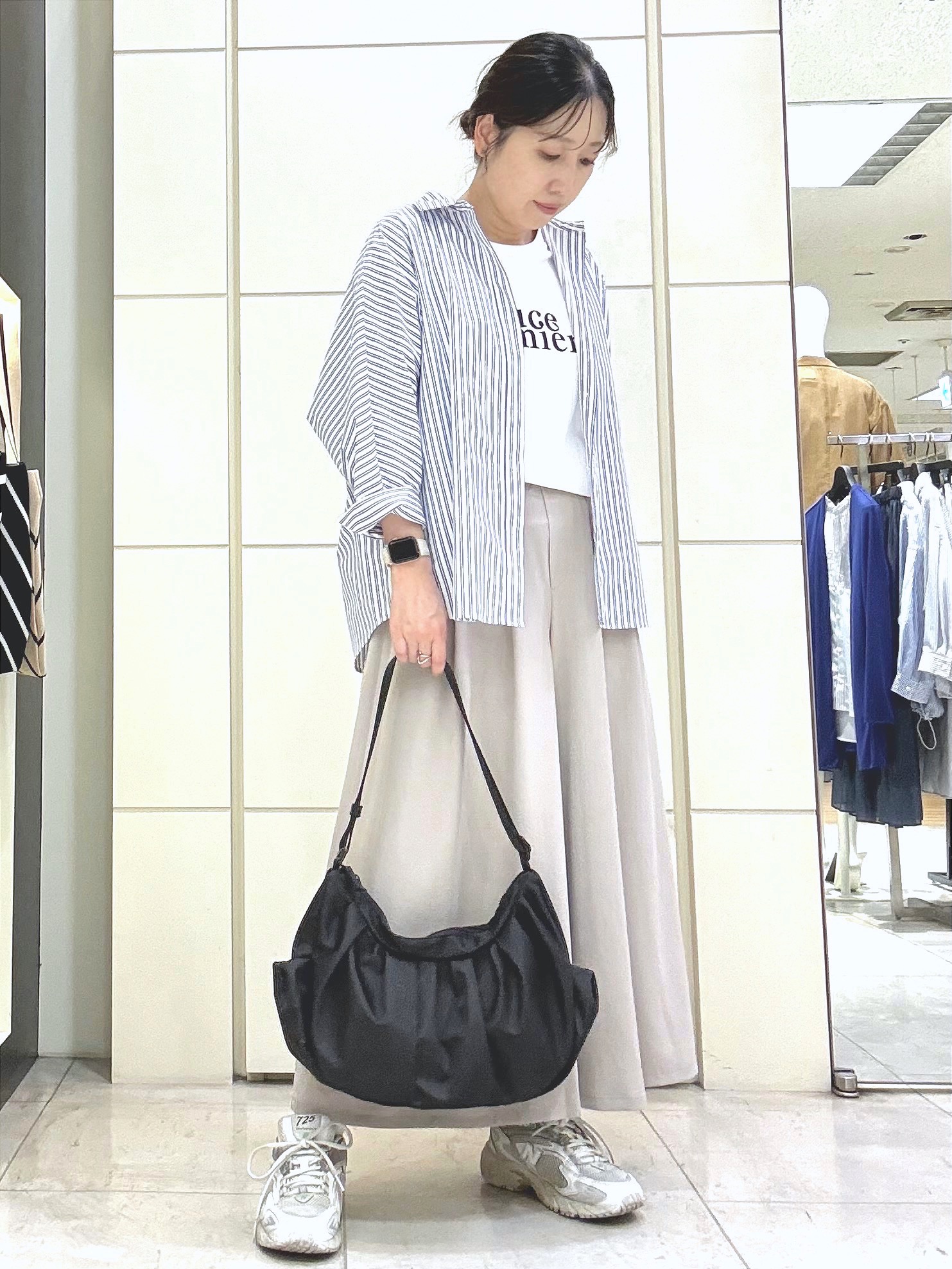 mori.さんの「UNTITLED｜【接触冷感/吸水速乾/UVカット】ドルマンスリーブシャツ」を使ったコーディネート