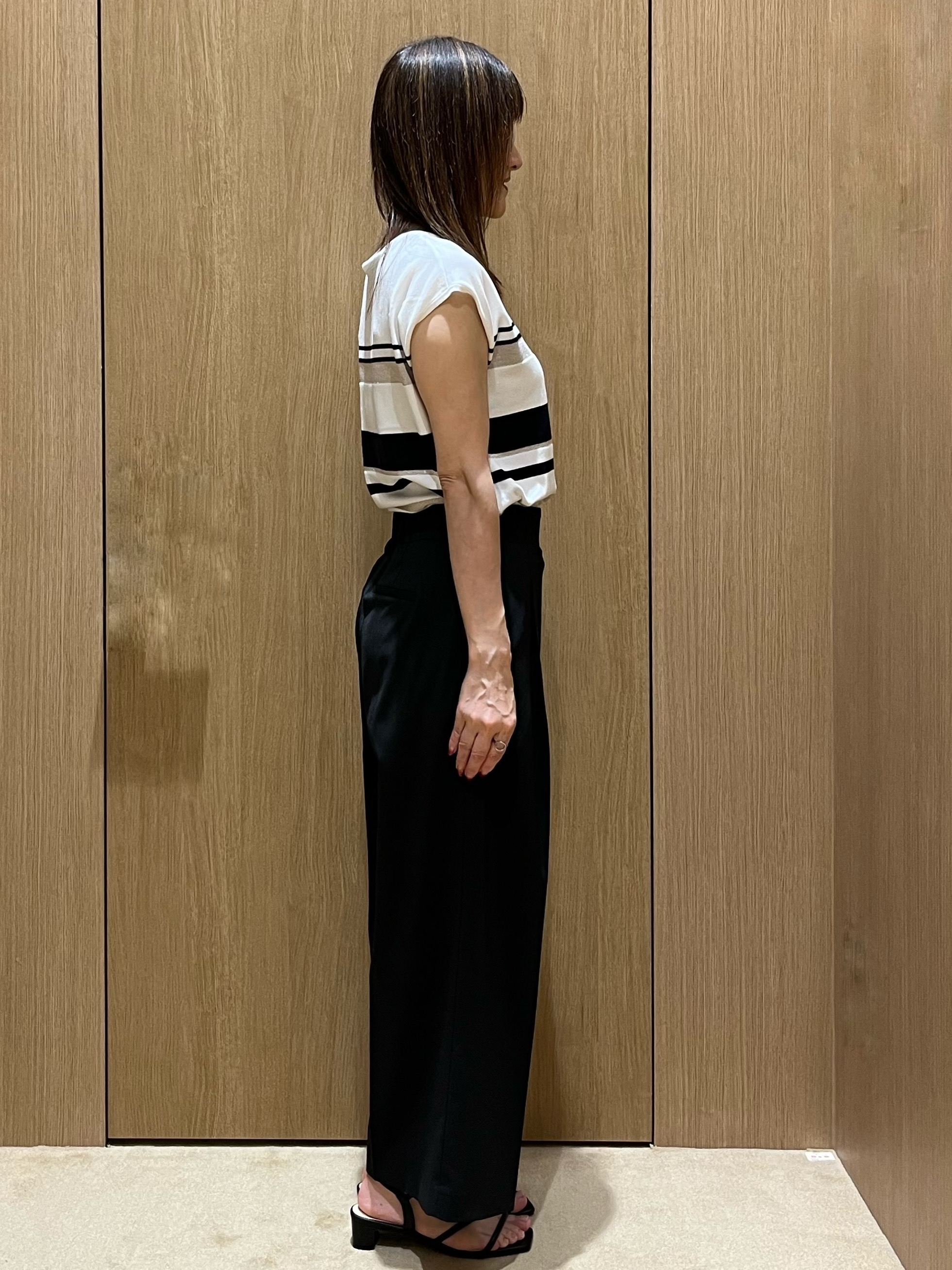 yukariさんの「OPAQUE.CLIP｜【接触冷感／防シワ】ひんやり7分袖テーラードジャケット《洗濯機OK》」を使ったコーディネート