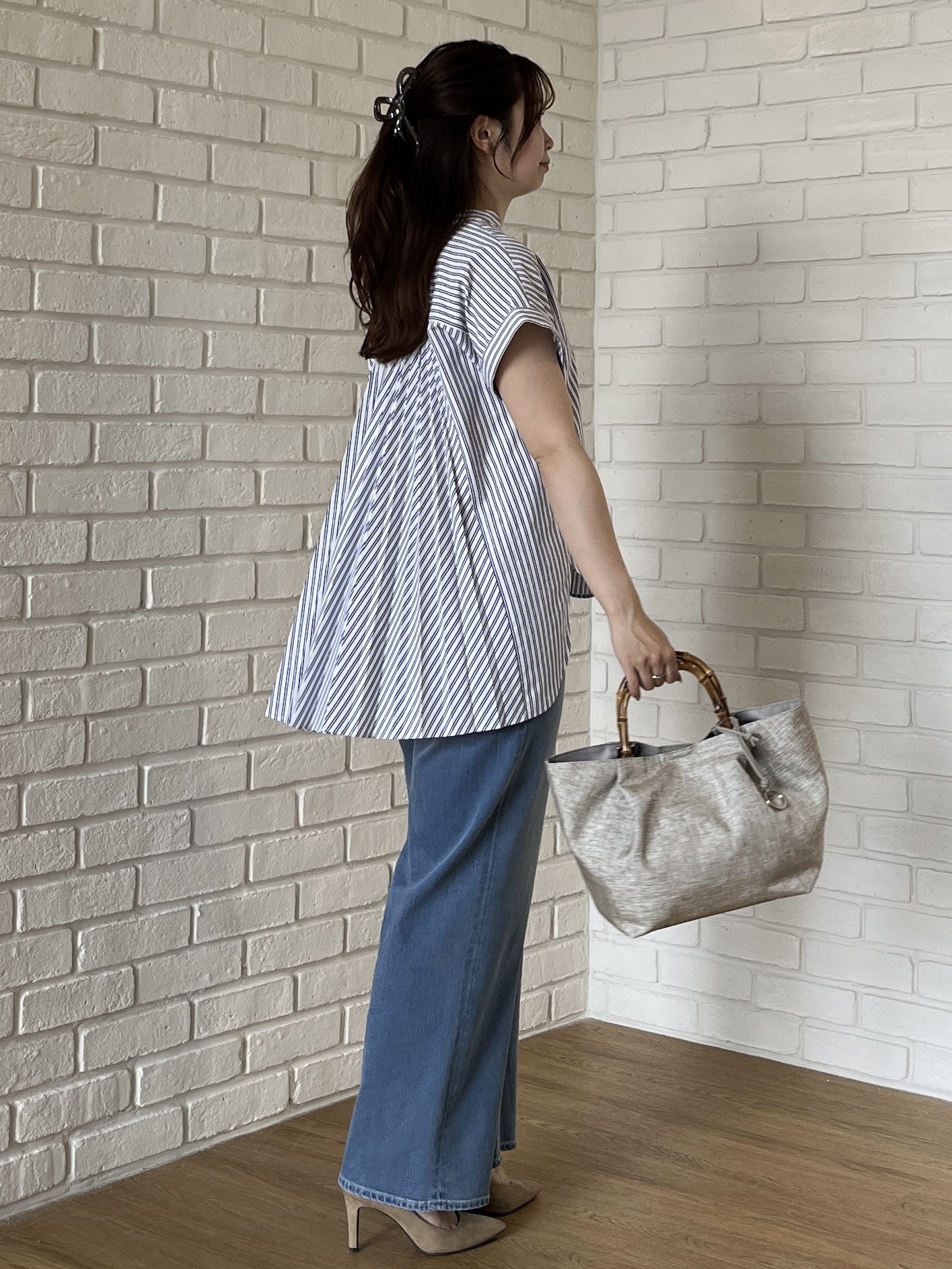 Saekoさんの「UNTITLED｜【吸水速乾/接触冷感】バックプリーツデザインブラウス」を使ったコーディネート