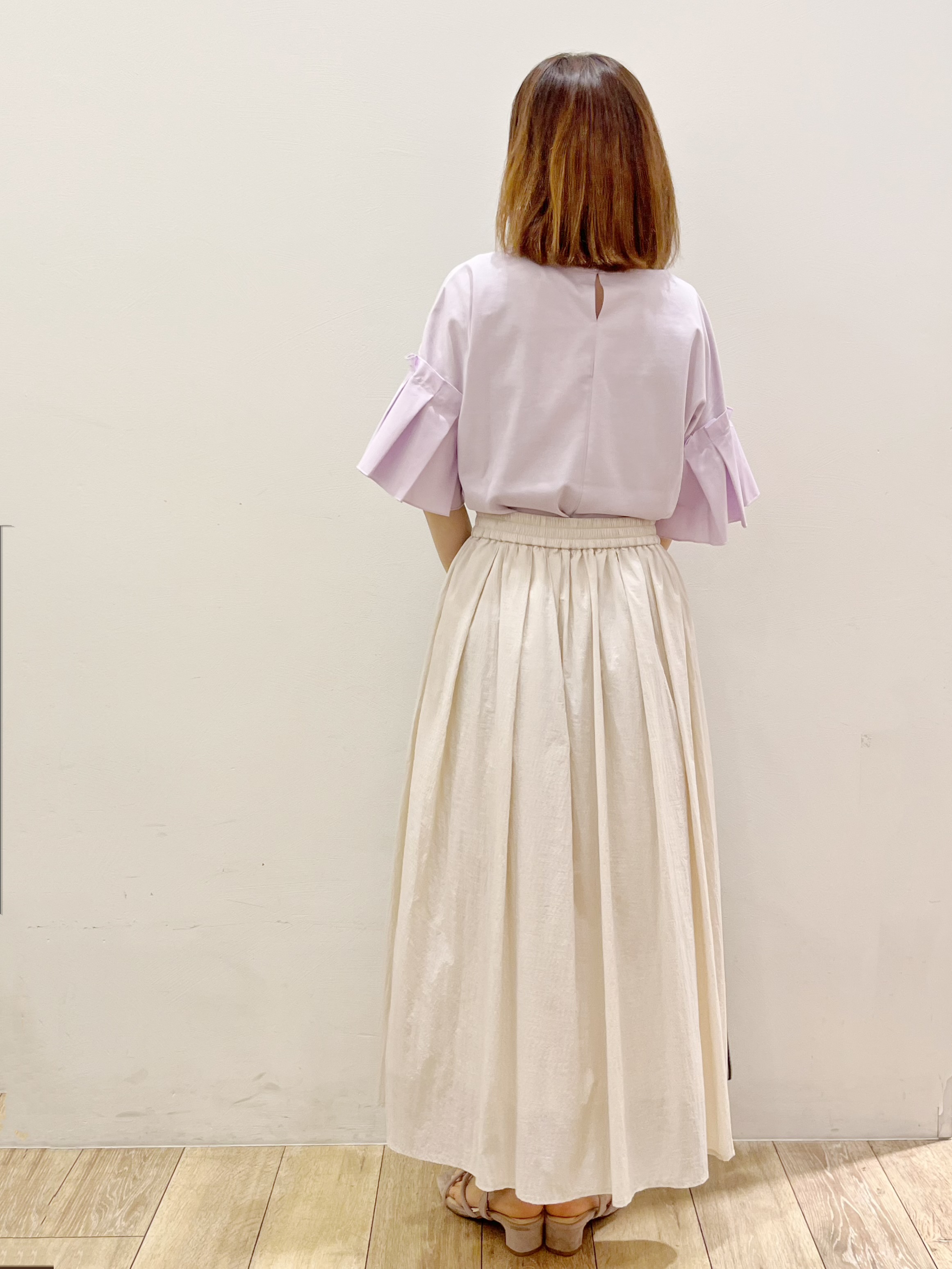kcさんの「OPAQUE.CLIP｜【接触冷感】タックスリーブカットソー《洗濯機OK》」を使ったコーディネート