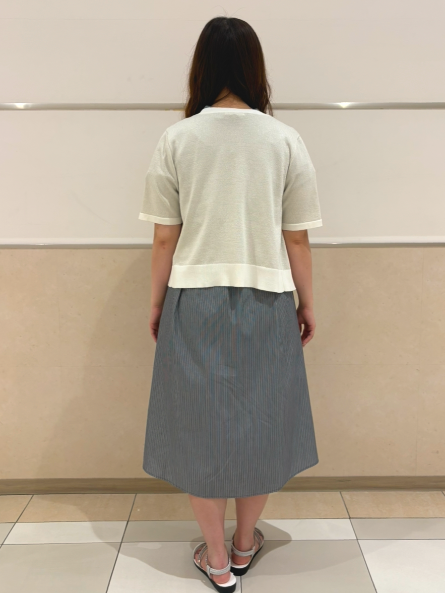 haruさんの「index｜ラメアソートバイカラー半袖カーディガン【洗濯機OK】」を使ったコーディネート
