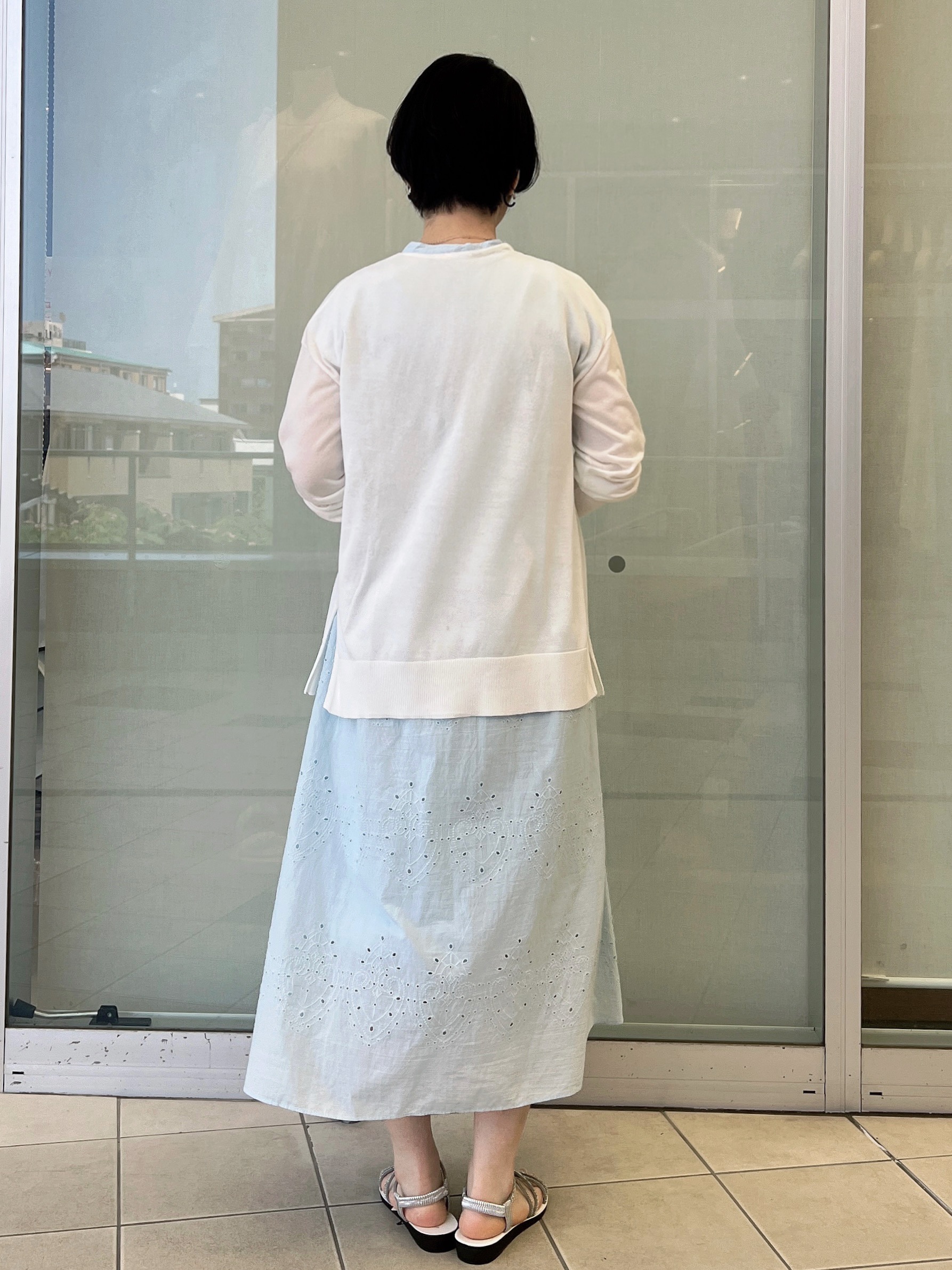 yo-koさんの「OPAQUE.CLIP｜【接触冷感】ニットカーディガン《洗濯機OK／抗ピリング》」を使ったコーディネート