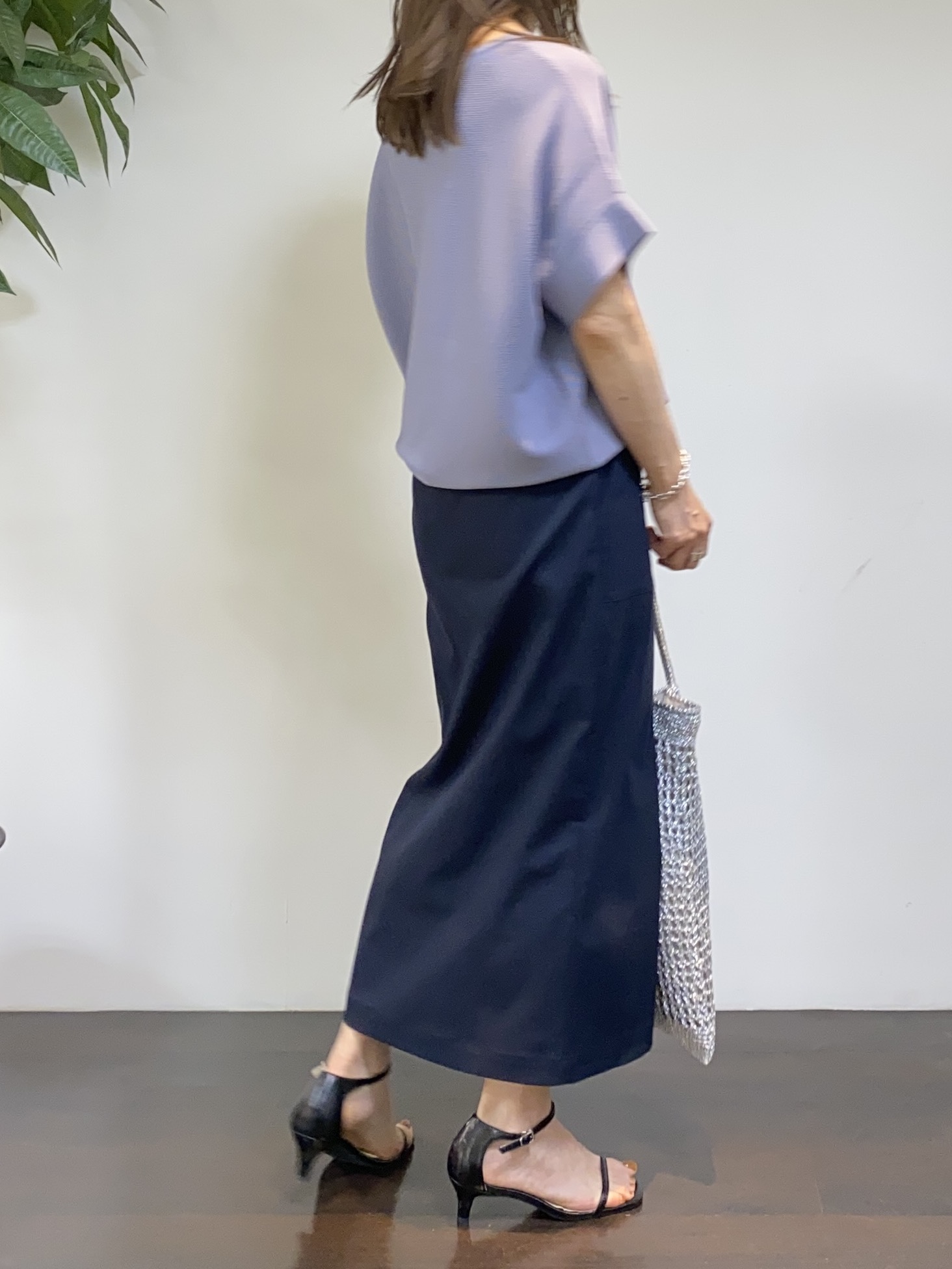 tomoさんの「UNTITLED｜【11色展開/体型カバー】前後2WAYフレンチスリーブニット」を使ったコーディネート