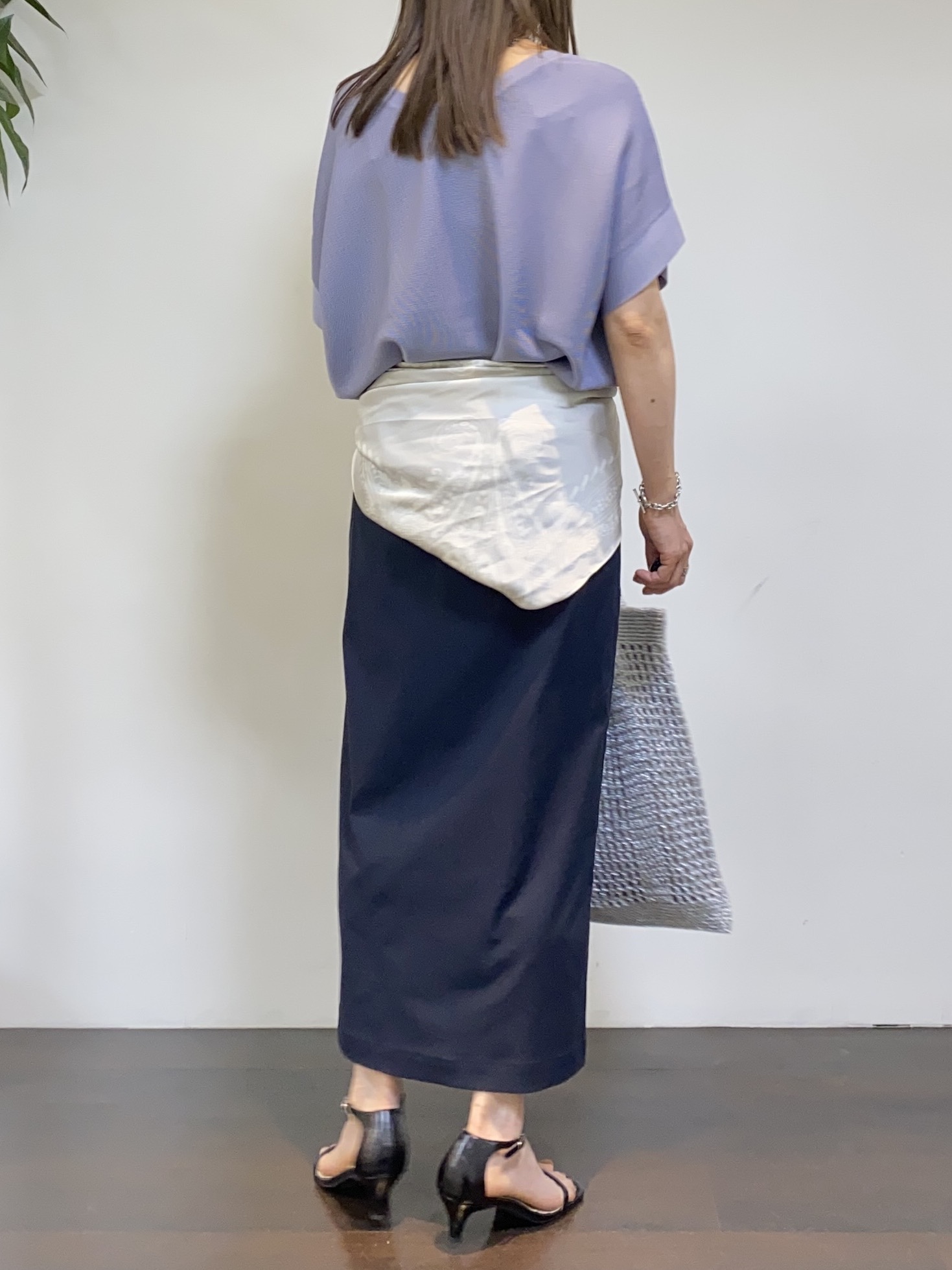 tomoさんの「UNTITLED｜【11色展開/体型カバー】前後2WAYフレンチスリーブニット」を使ったコーディネート