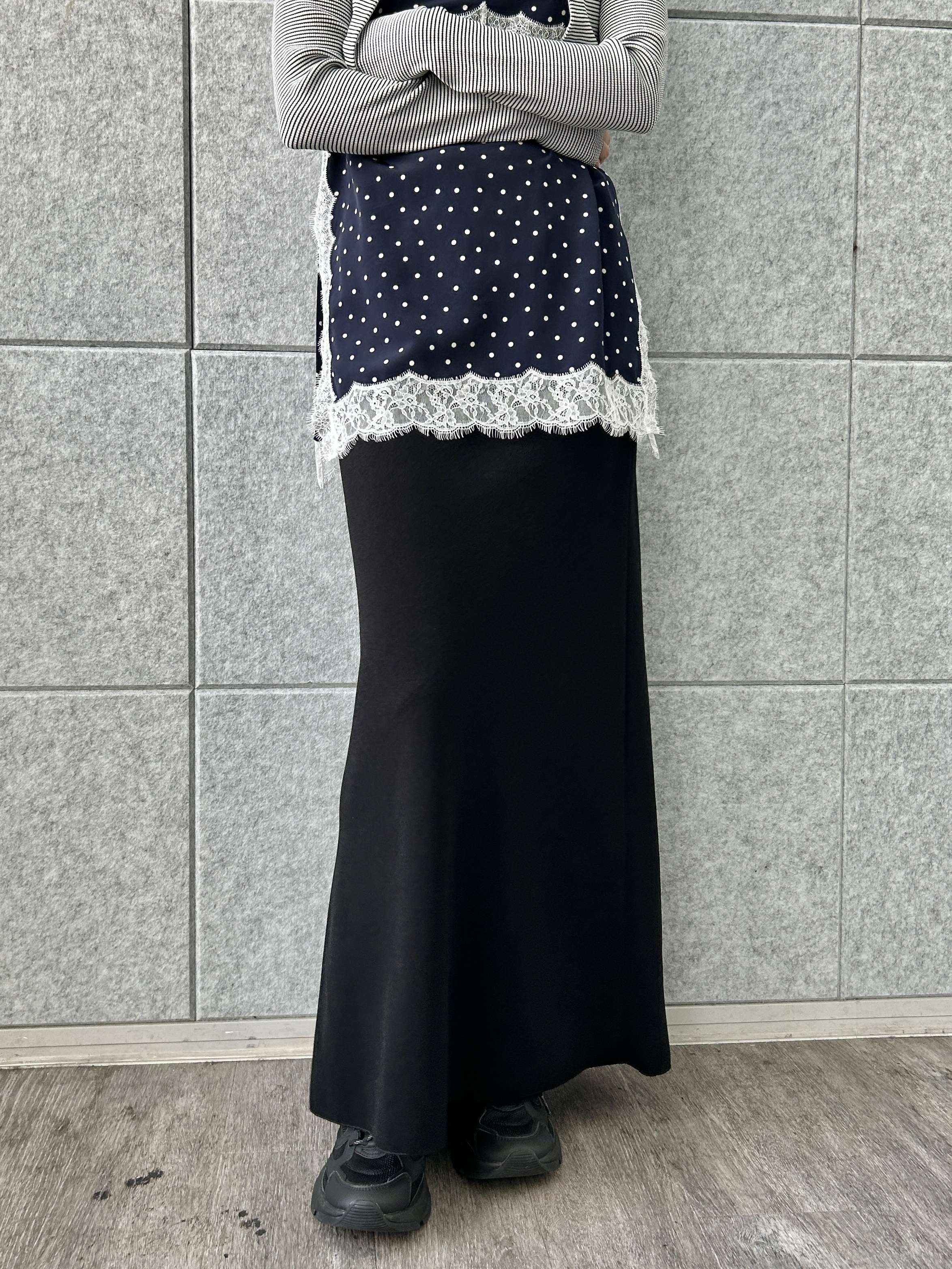 harunaさんの「CODE A｜dot lingerie lace cami」を使ったコーディネート