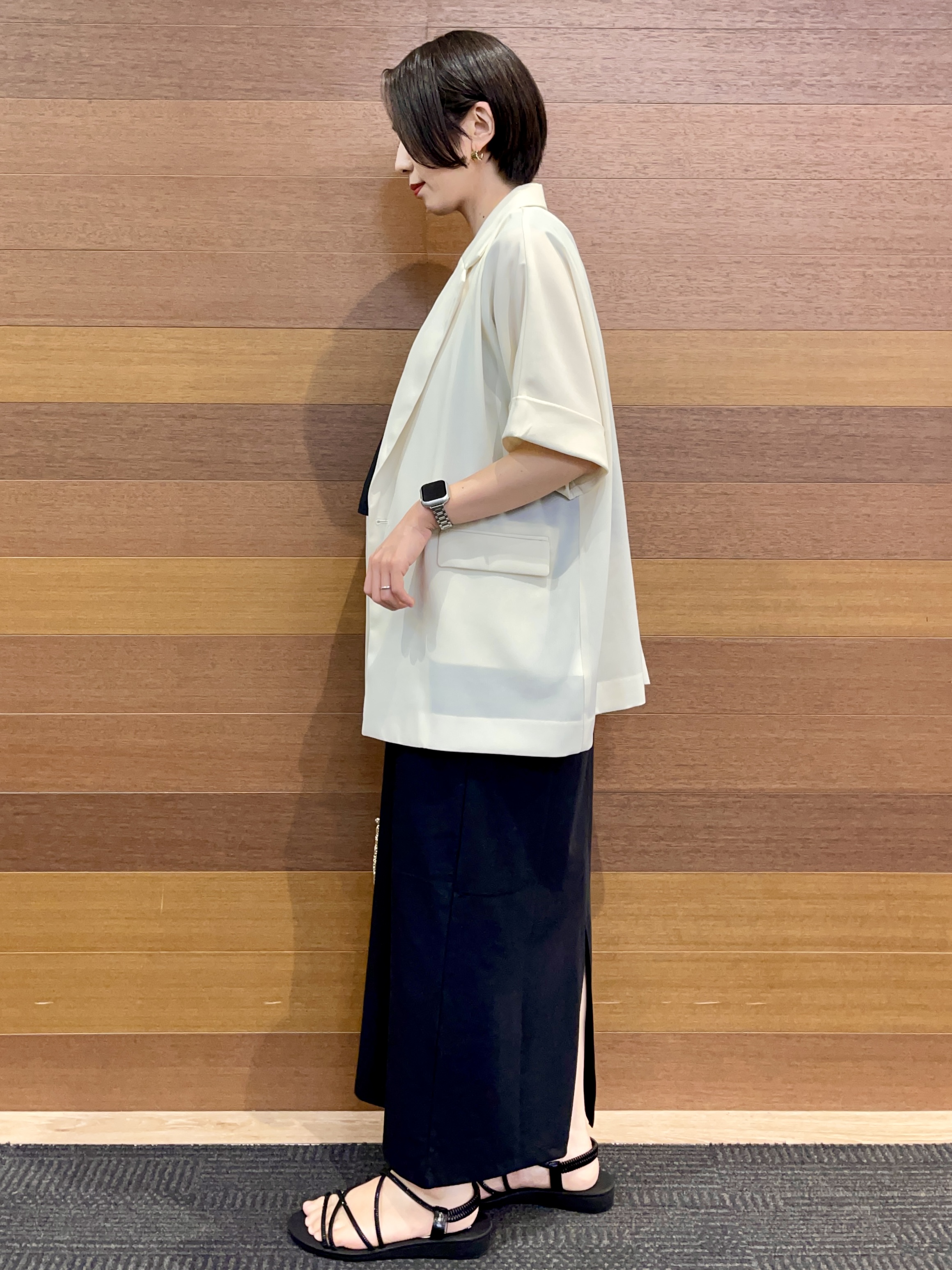 umiさんの「OPAQUE.CLIP｜ビスチェ付きワンピース【ツインセット／洗濯機OK】」を使ったコーディネート