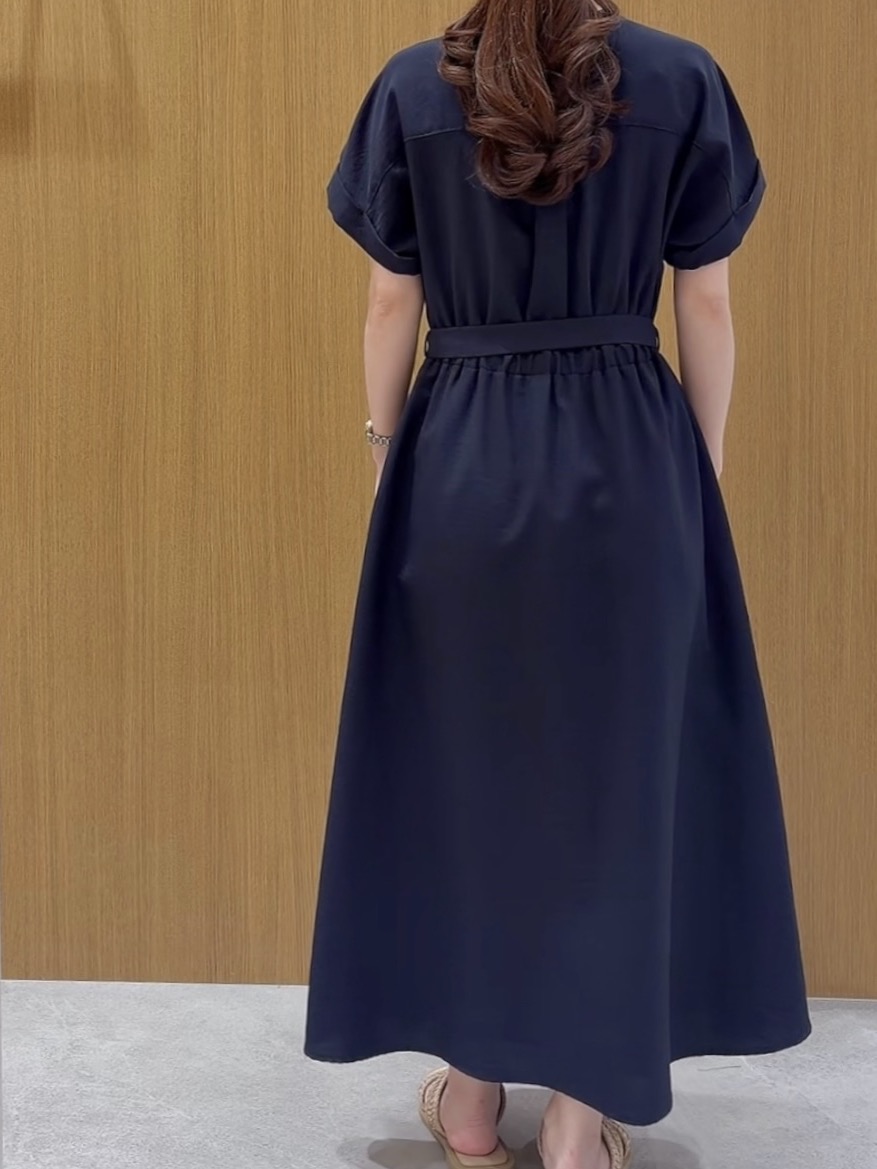 ayanaさんの「OPAQUE.CLIP｜ダブルポケットスキッパーワンピース【防シワ／洗濯機OK】《XS～3L／6col》」を使ったコーディネート