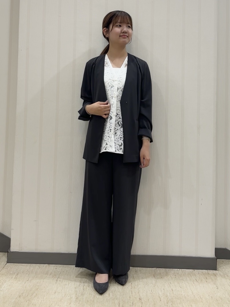 ちひさんの「INDIVI｜【接触冷感／透湿／着る日傘】イージーワイドパンツ」を使ったコーディネート