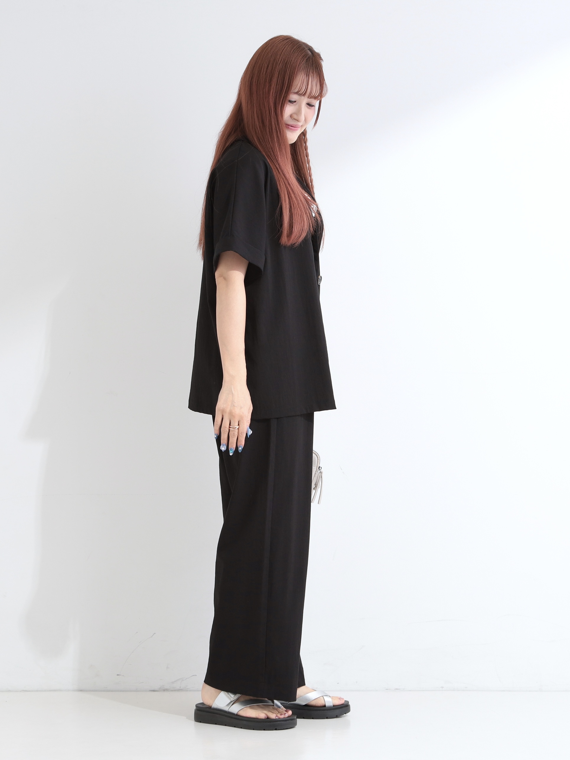 ゆゆさんの「SHOO･LA･RUE｜【高レビュー/洗濯機可/セットアップ可】軽凛(かろりん) 半袖ジャケット」を使ったコーディネート